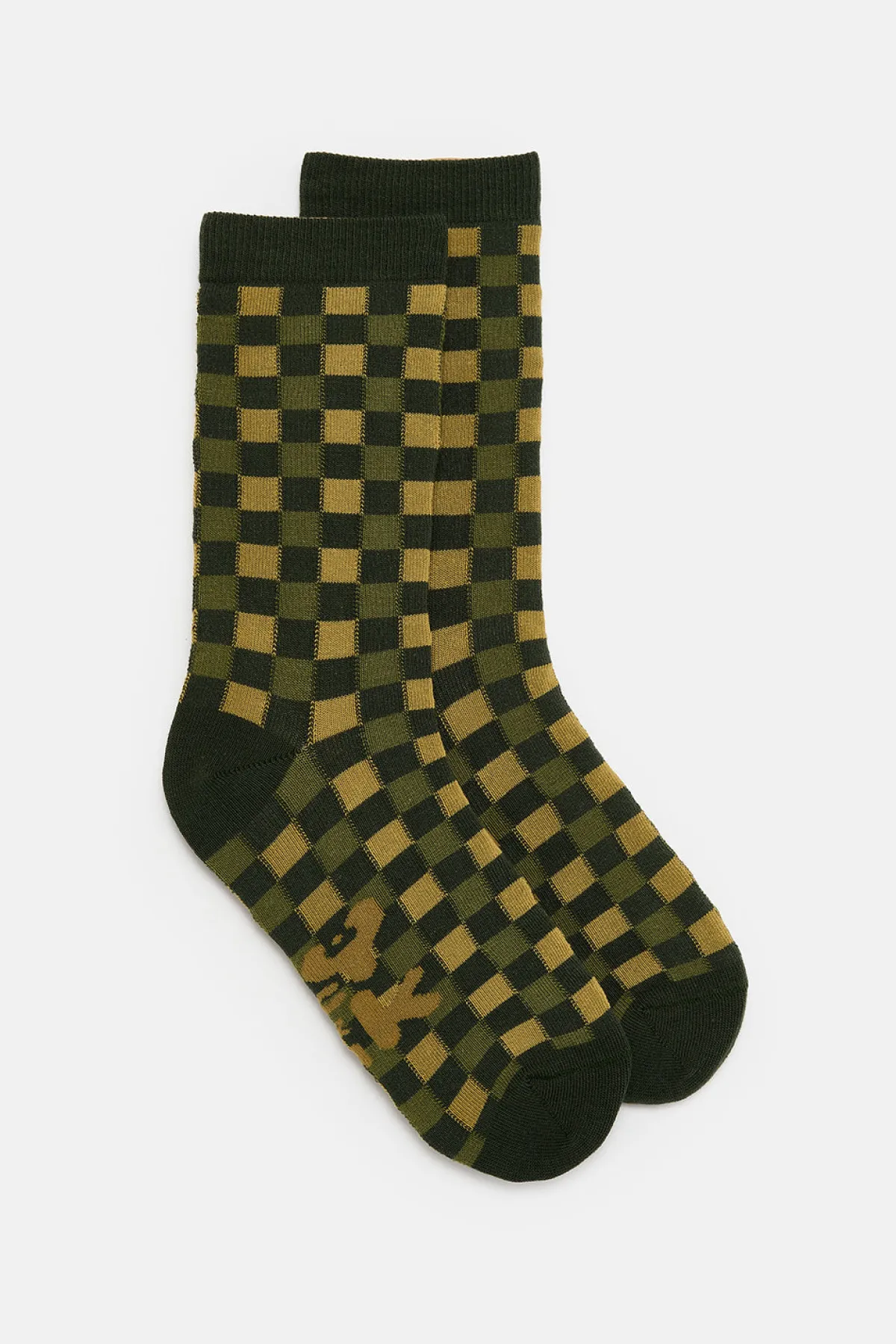 Lucy & Yak JoJo - Cotton Socks in Green Gingham