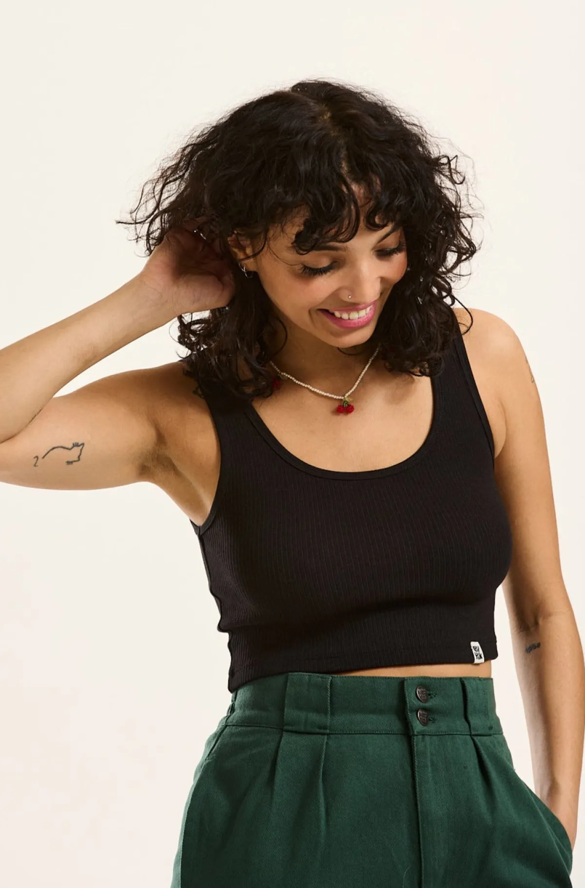 Lucy & Yak Josy - Vest Top in Black