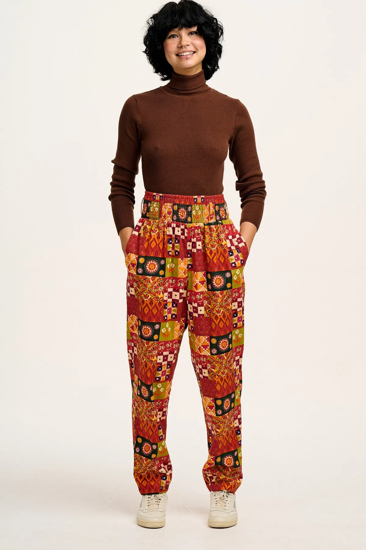 Lucy & Yak L.E. Alexa - Cotton Trousers in Artist Print by Namrata Kumar