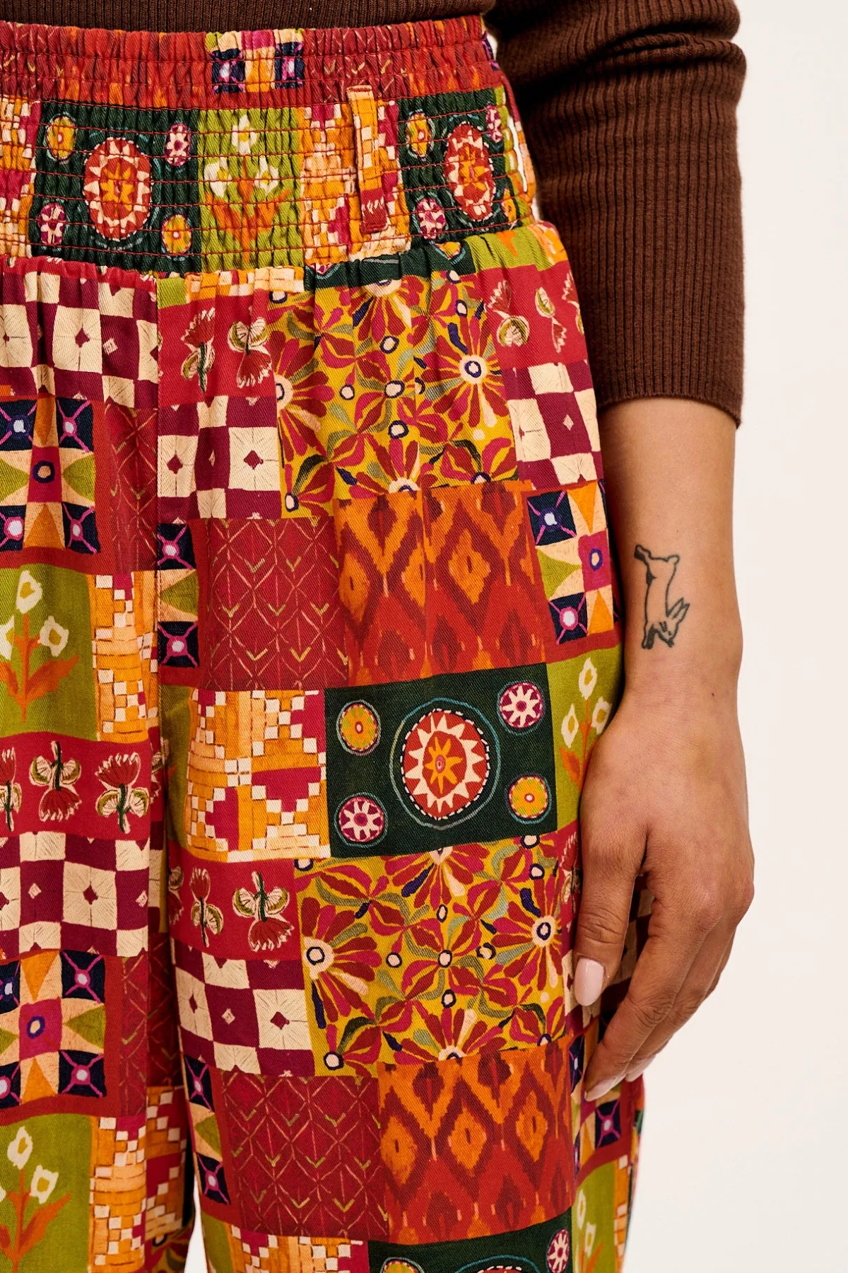 Lucy & Yak L.E. Alexa - Cotton Trousers in Artist Print by Namrata Kumar
