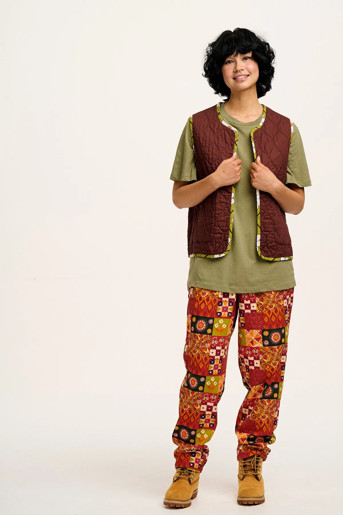Lucy & Yak L.E. Alexa - Cotton Trousers in Artist Print by Namrata Kumar