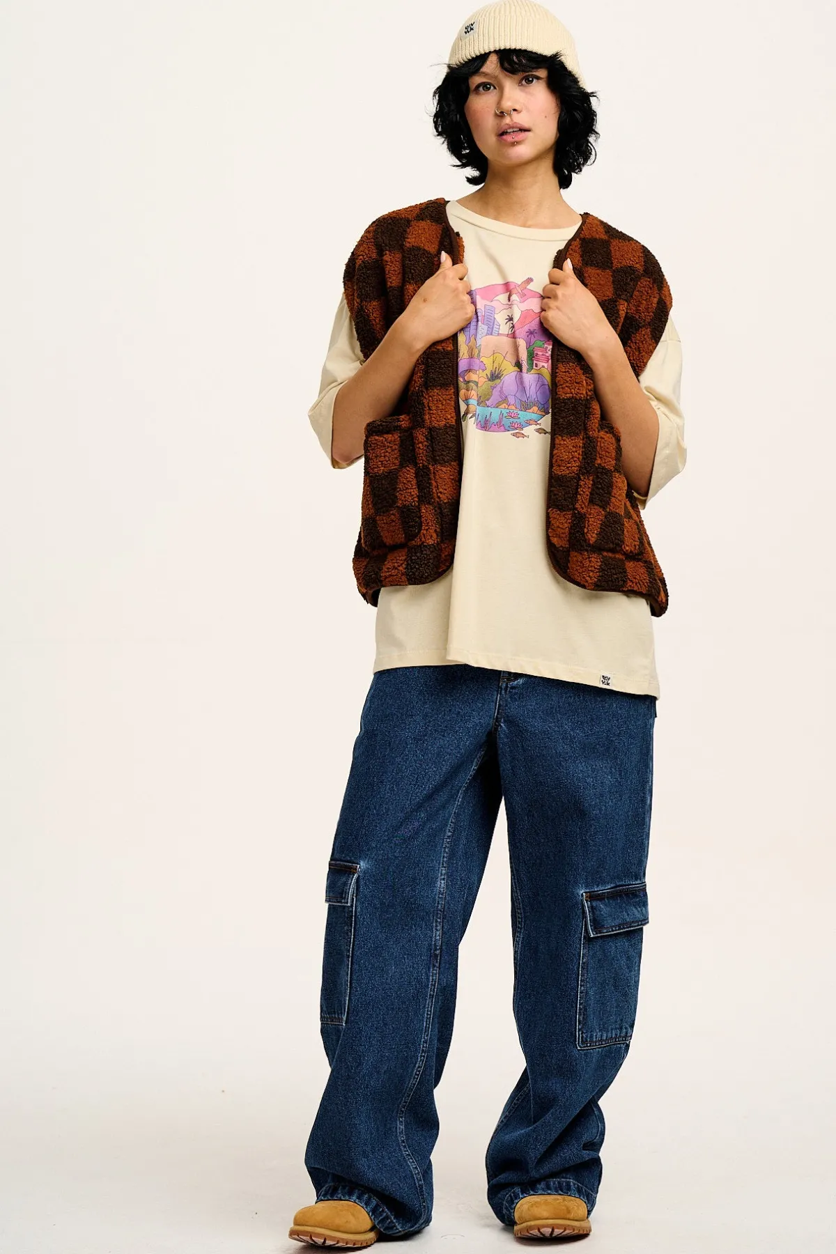 Lucy & Yak L.E. Benny - Oversized Cotton Tee in Artist Print by Rohan Dahotre