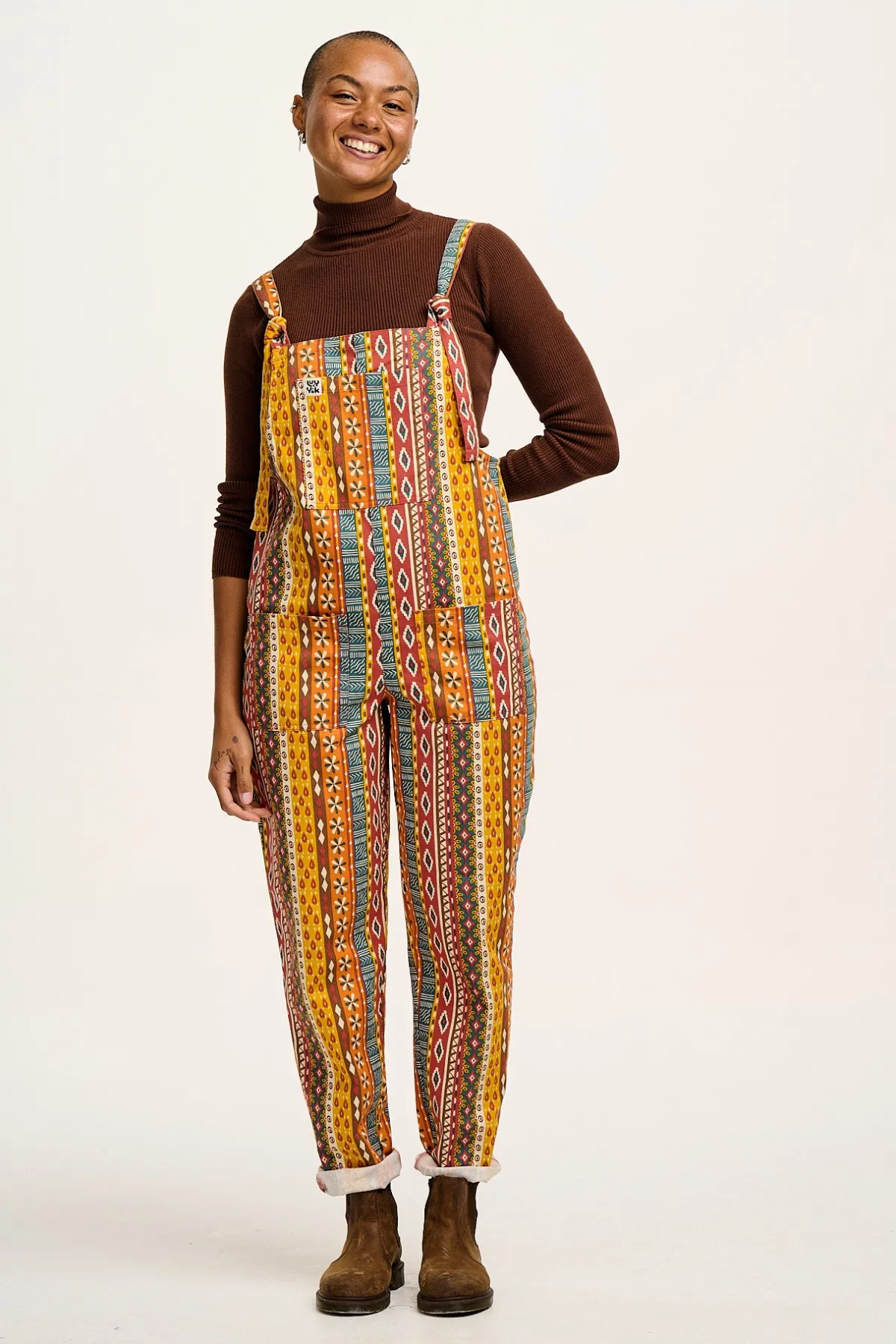 Lucy & Yak L.E. Original - Twill Dungarees in Artist Print by Chaaya Prabhat