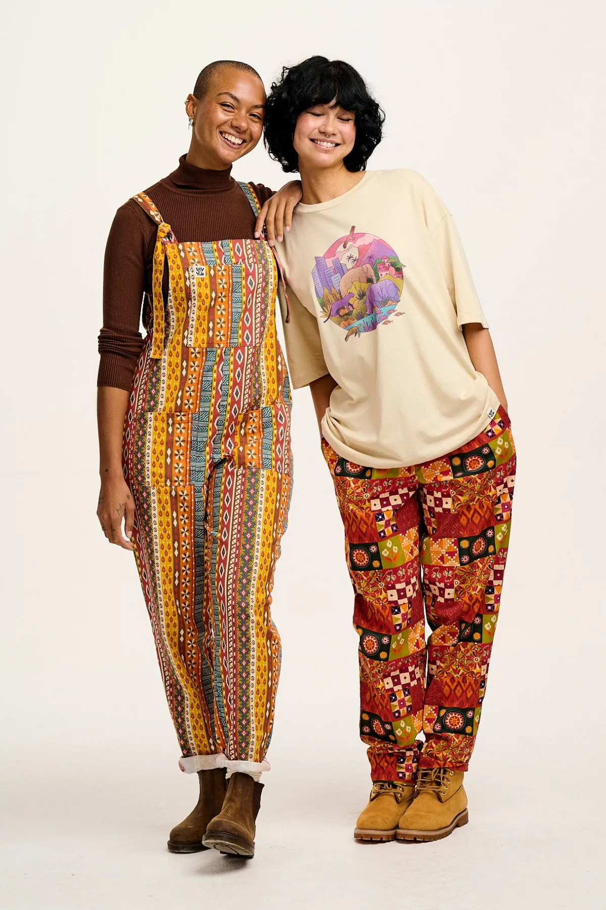 Lucy & Yak L.E. Original - Twill Dungarees in Artist Print by Chaaya Prabhat