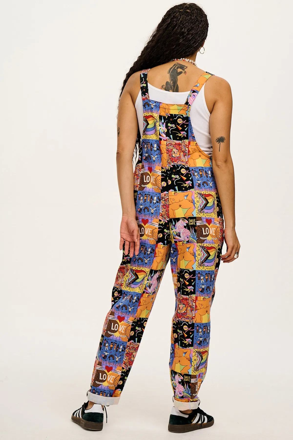 Lucy & Yak L.E. Original - Twill Dungarees in With Love Artist Print
