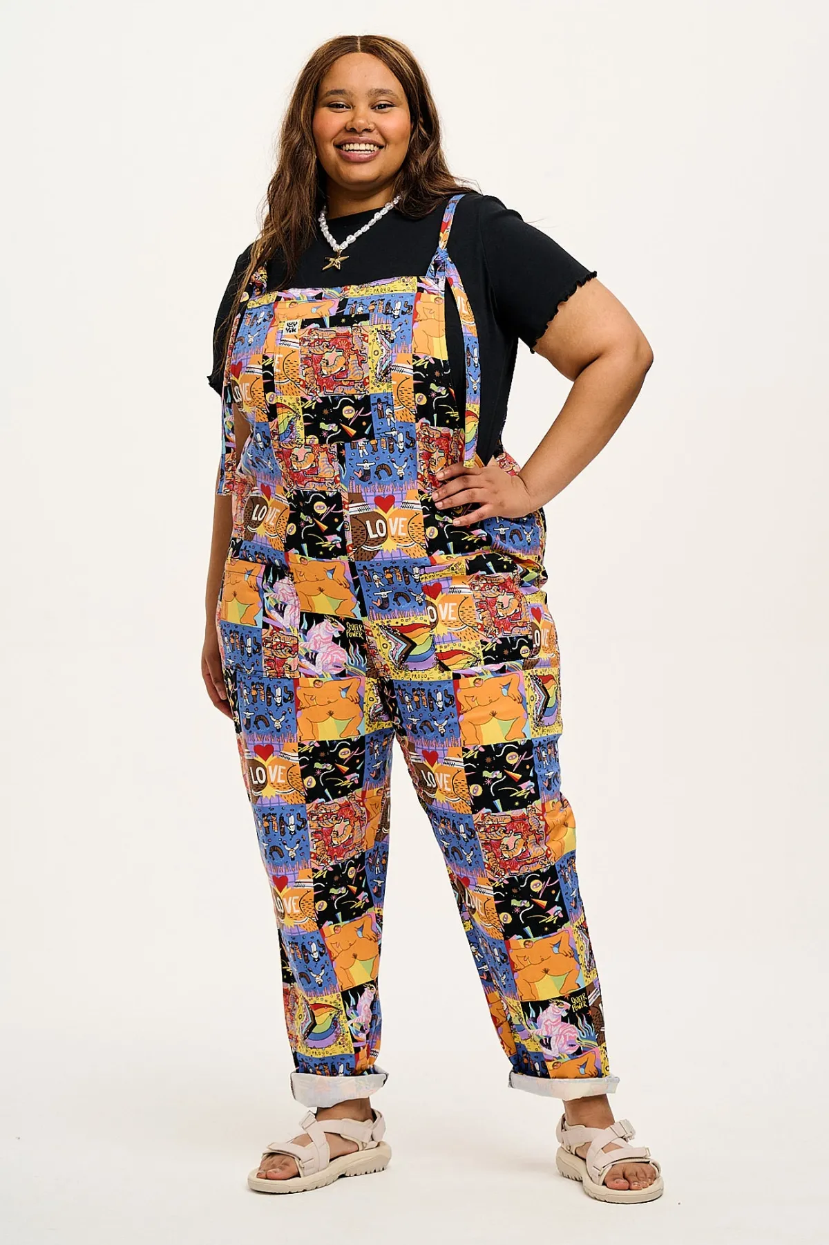 Lucy & Yak L.E. Original - Twill Dungarees in With Love Artist Print