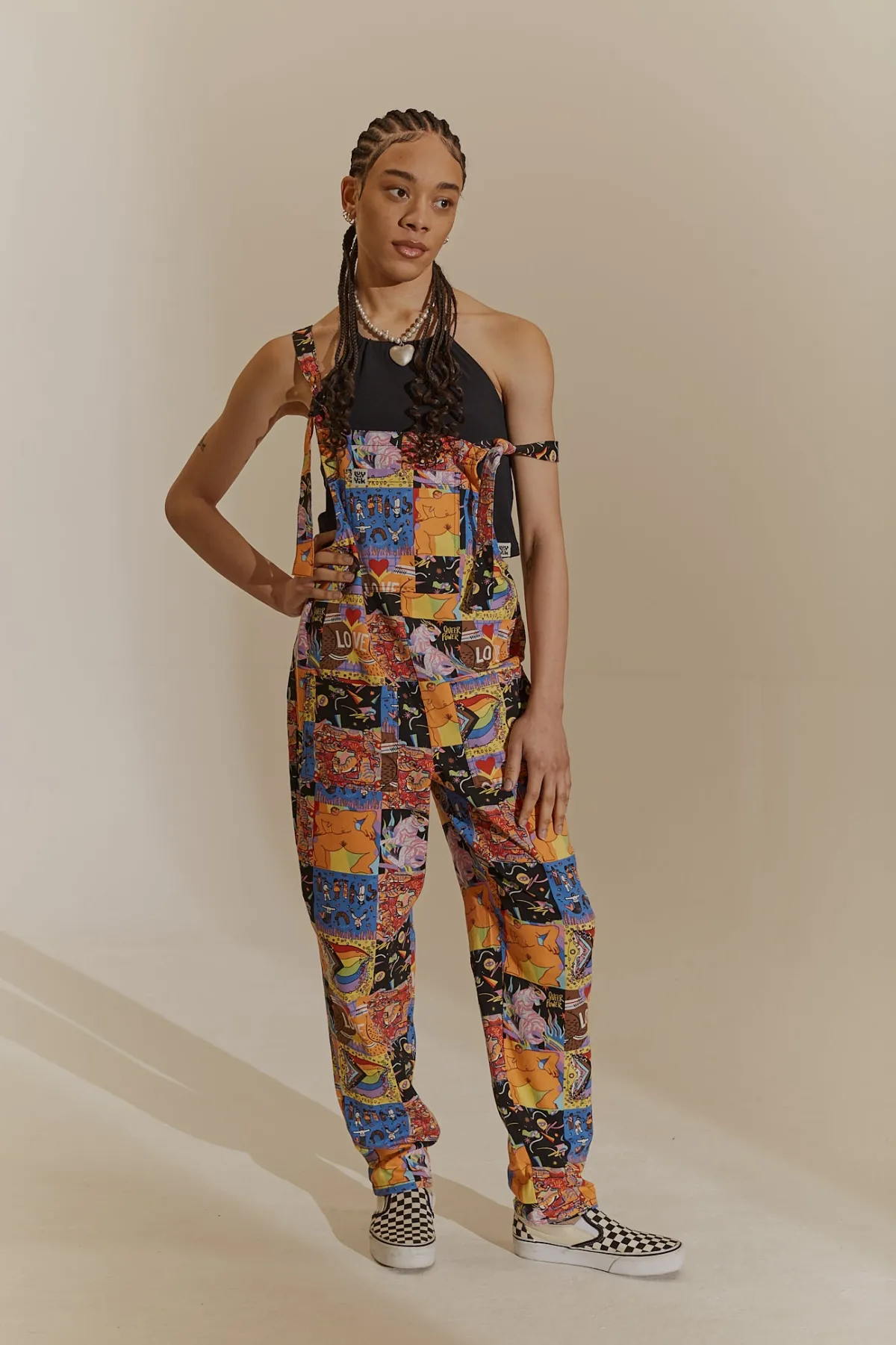 Lucy & Yak L.E. Original - Twill Dungarees in With Love Artist Print