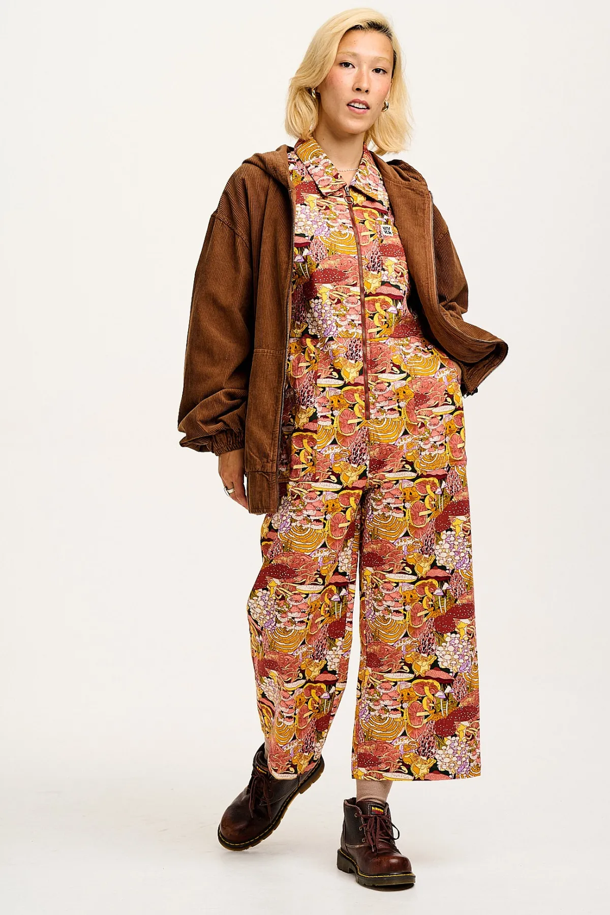 Lucy & Yak L.E. Ragan - Cotton Jumpsuit in Artist Print by Caroline Clark