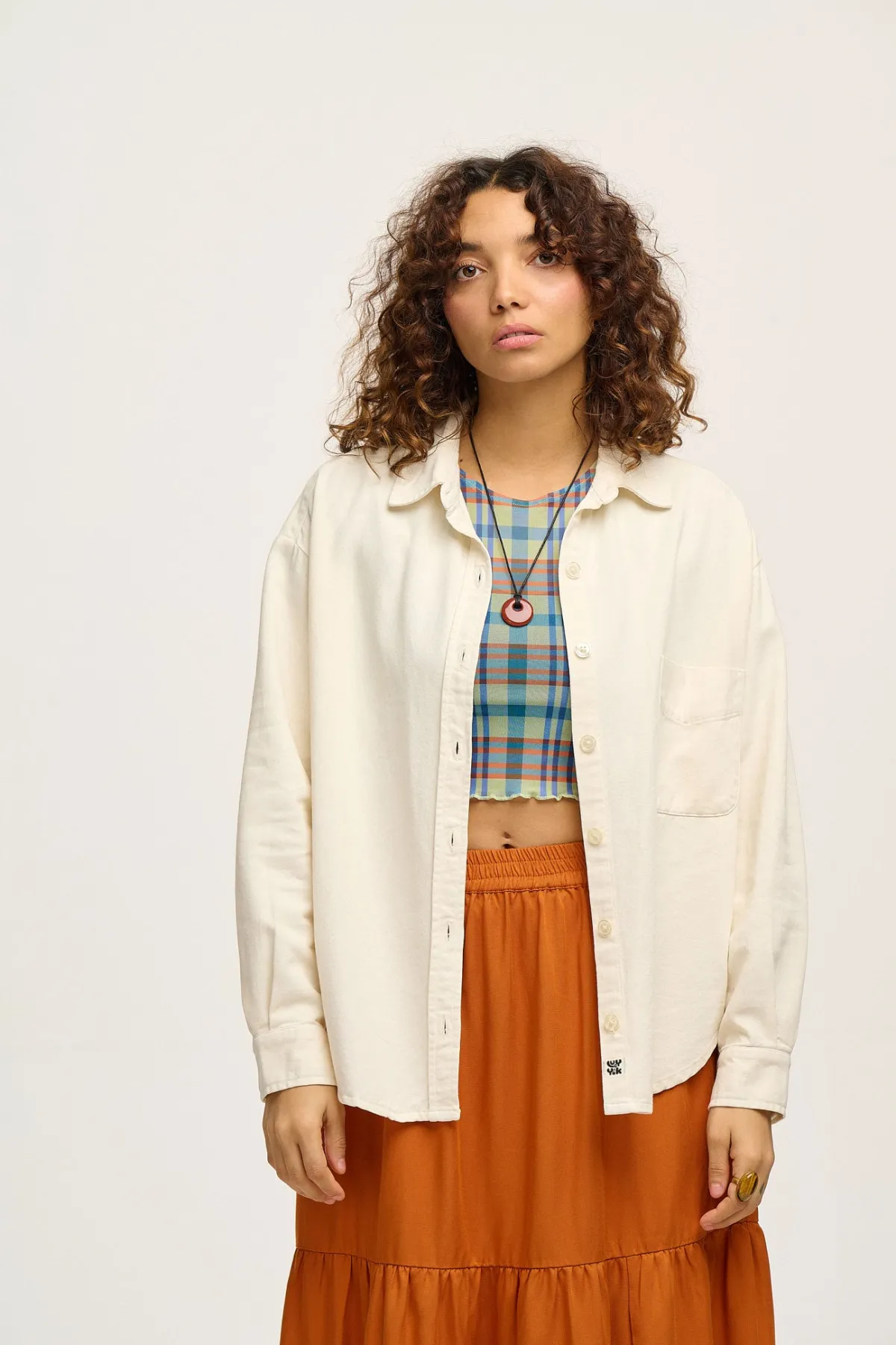 Lucy & Yak Lenny - Cotton Shirt in Ecru