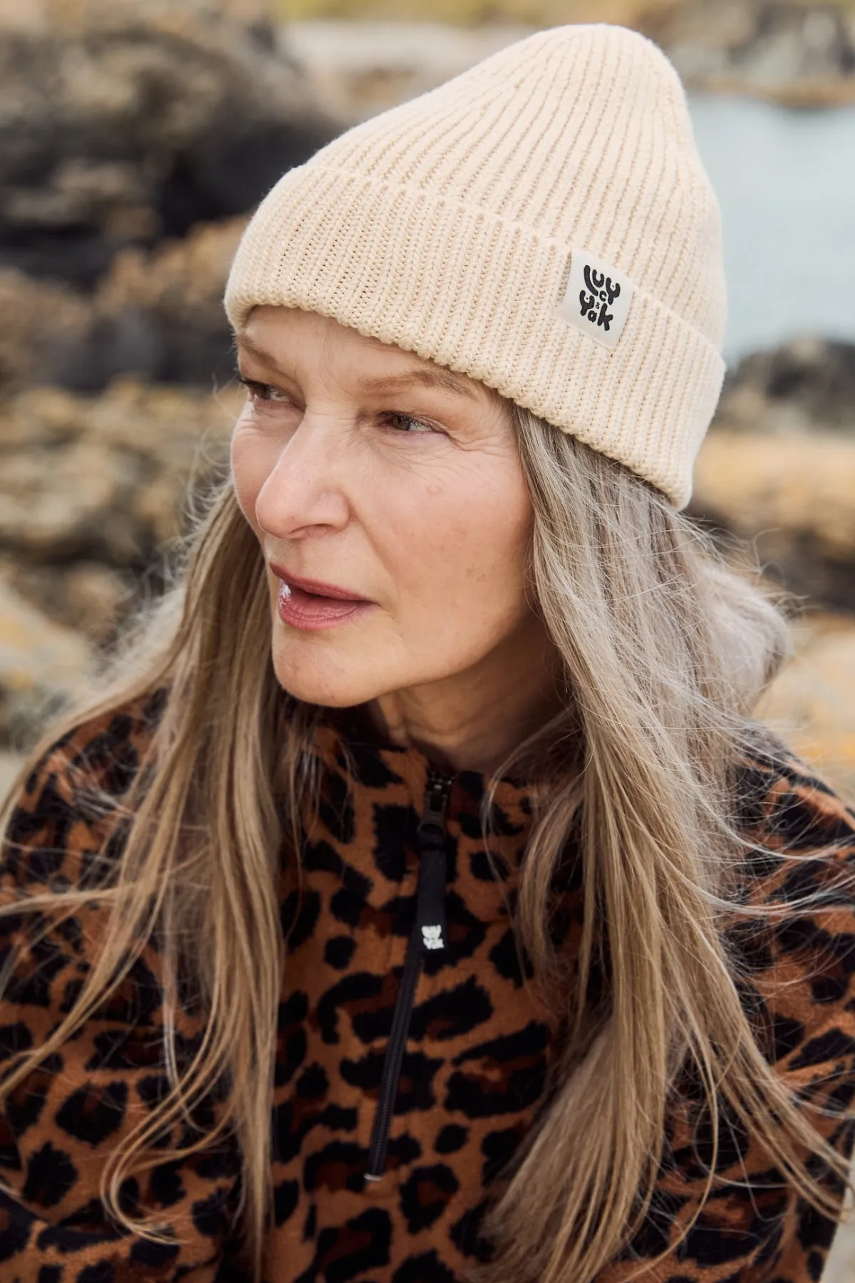 Lucy & Yak Luca - Cotton Beanie in Cream