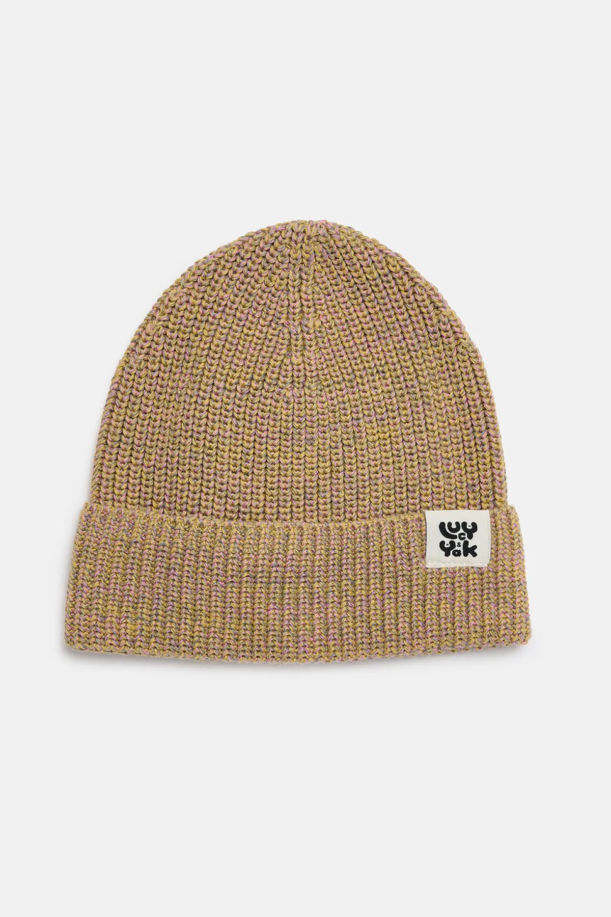 Lucy & Yak Luca - Cotton Beanie in Yellow Space Dye