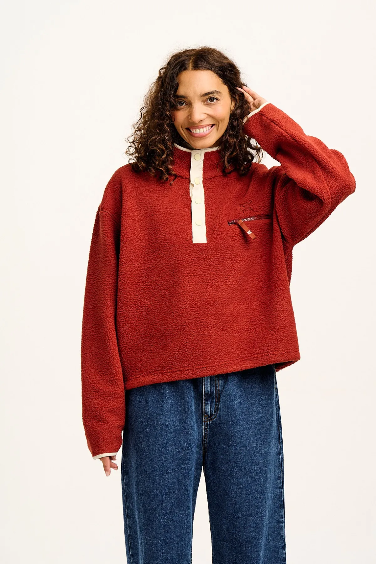 Lucy & Yak Maddison - Fleece in Red Henna & Ecru