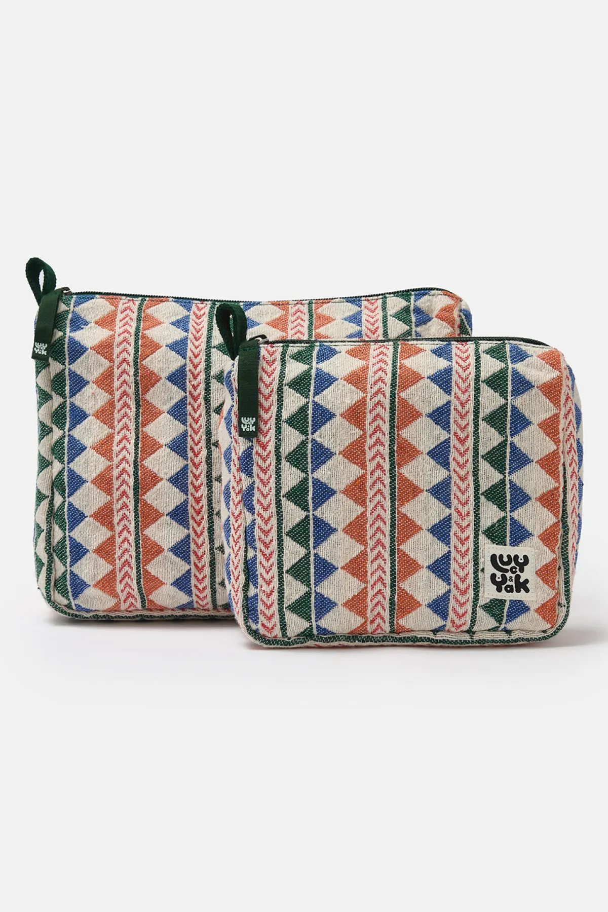 Lucy & Yak Malina - Washbag in Multi Triangles Print