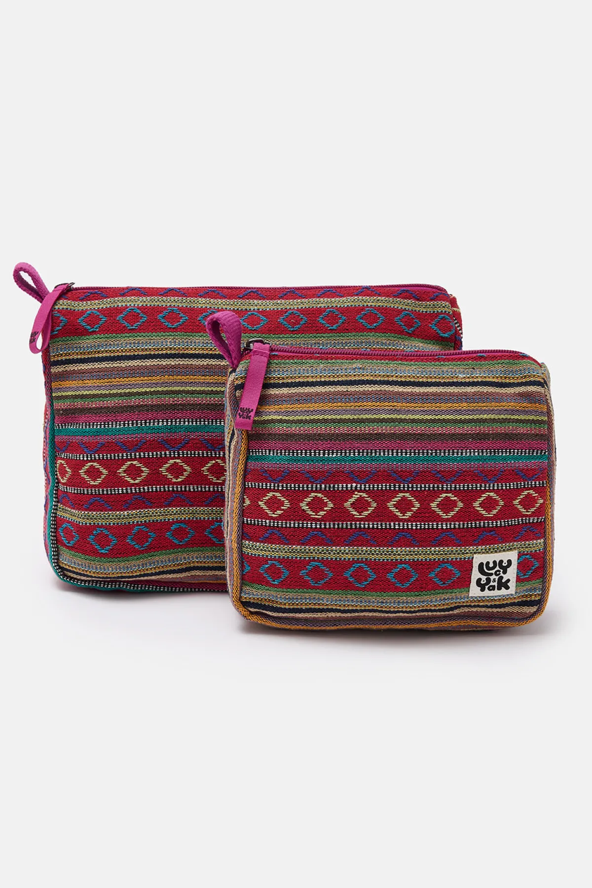 Lucy & Yak Malina - Washbag in Stripe Jacquard Print