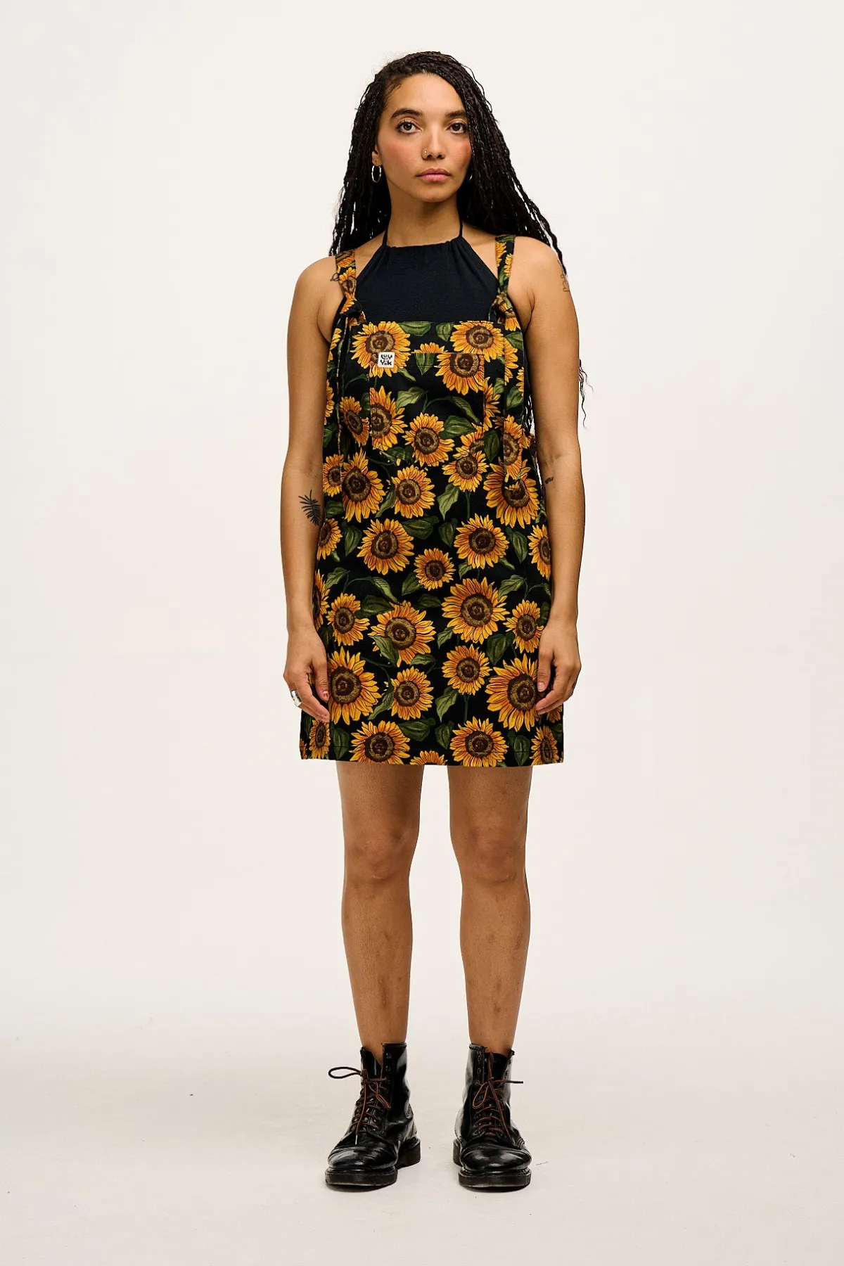 Lucy & Yak Mini Pini - Twill Dress in Sunflower Print