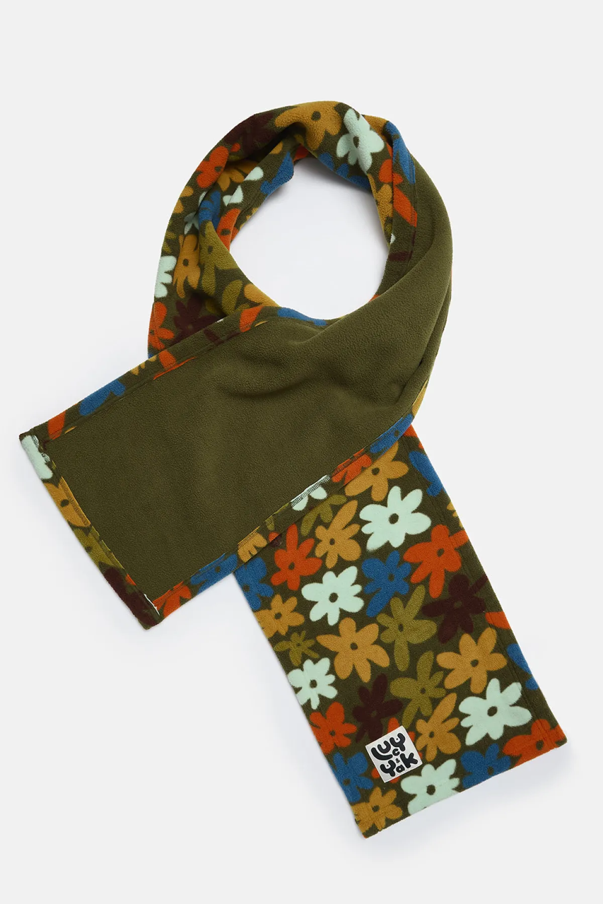 Lucy & Yak Ola - Polar Fleece Scarf in Bubble Floral Print