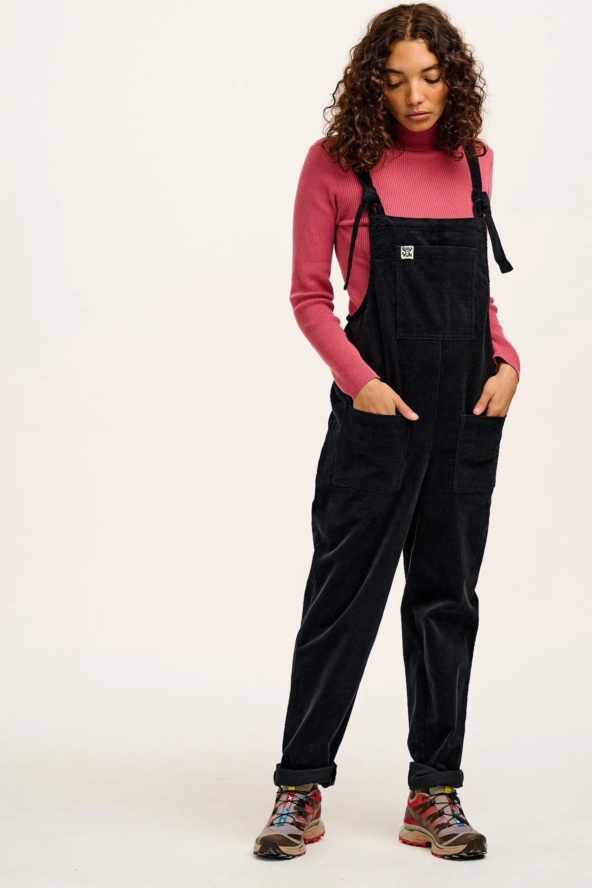 Lucy & Yak Original - Corduroy Dungarees in Black