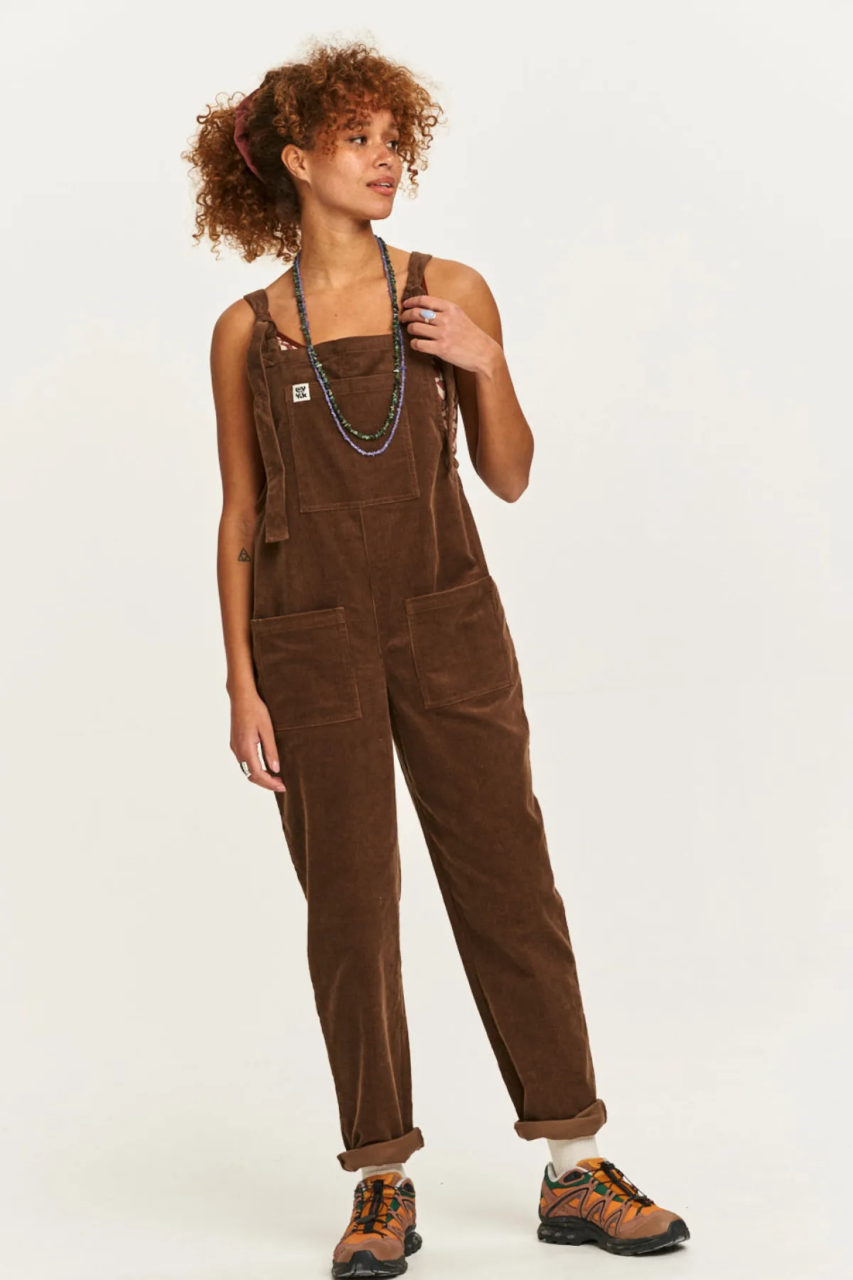 Lucy & Yak Original - Corduroy Dungarees in Cocoa Brown
