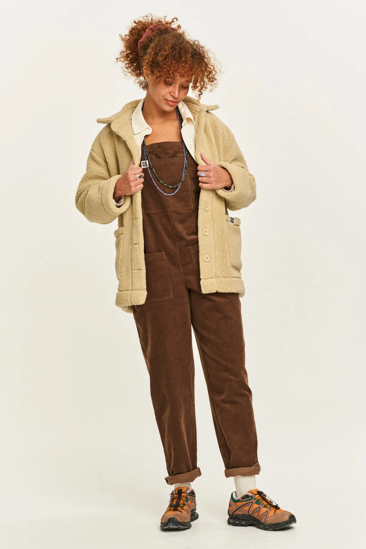 Lucy & Yak Original - Corduroy Dungarees in Cocoa Brown