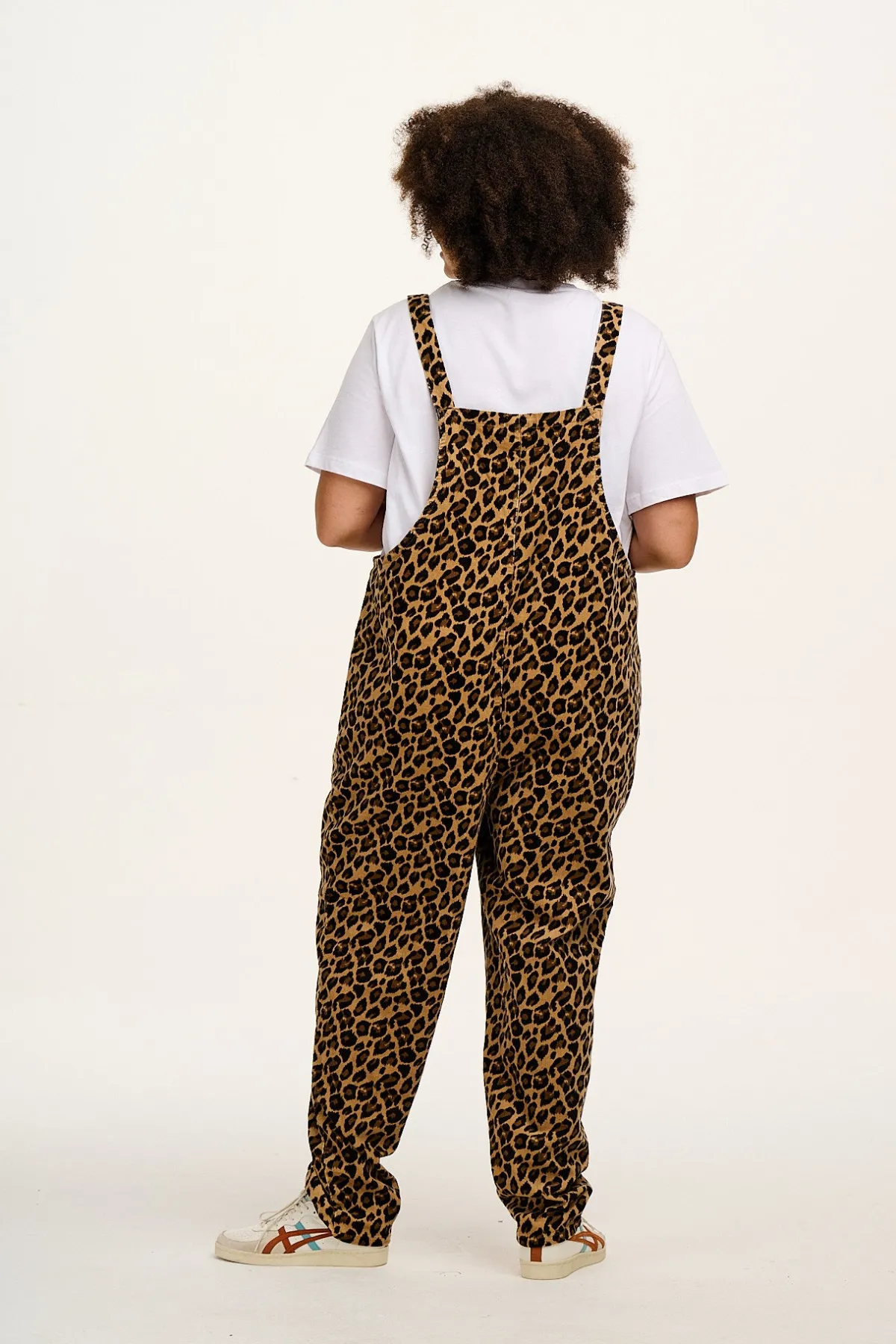 Lucy & Yak Original - Corduroy Dungarees in Leopard Print