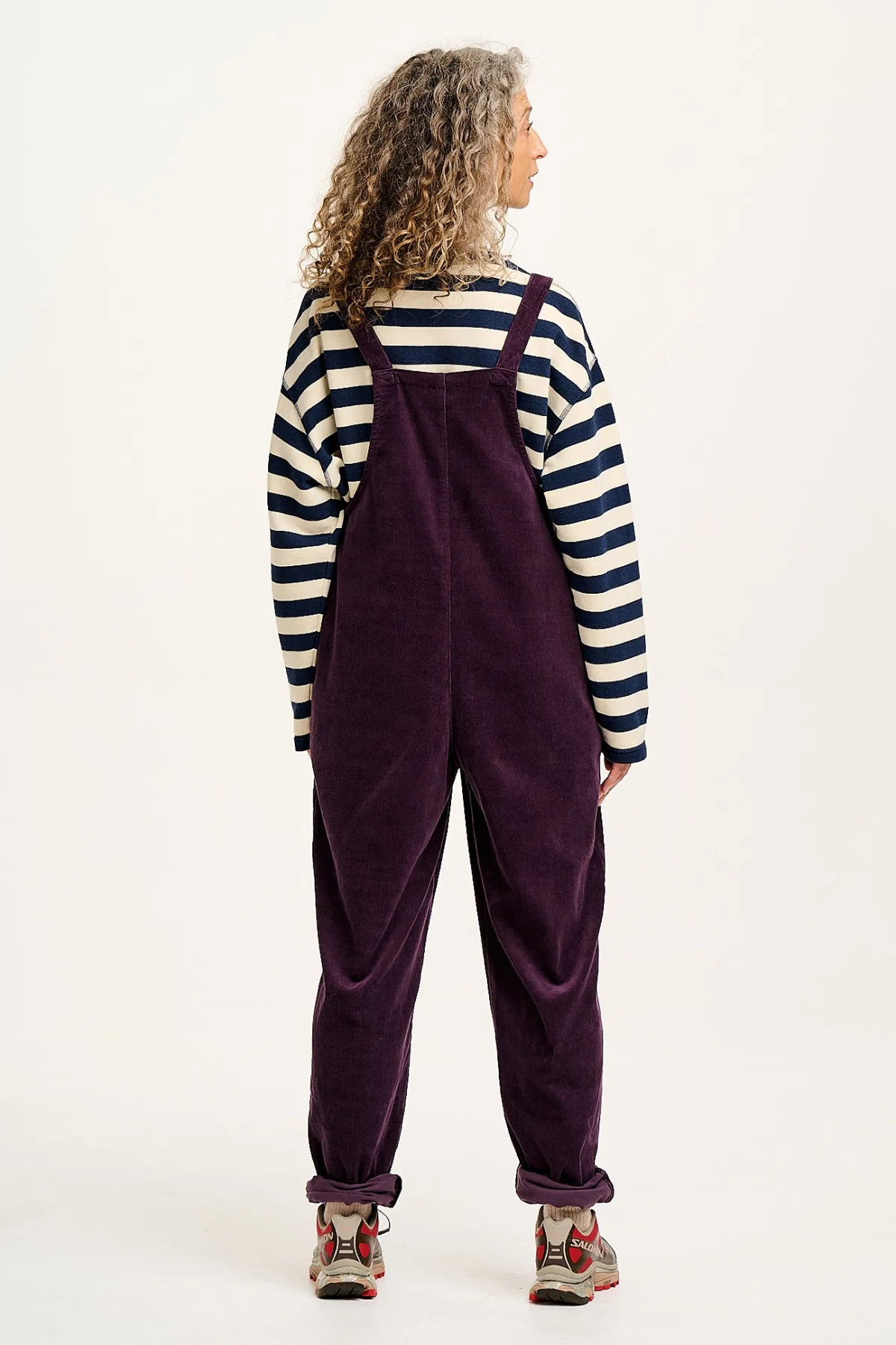 Lucy & Yak Original - Corduroy Dungarees in Plum Perfect