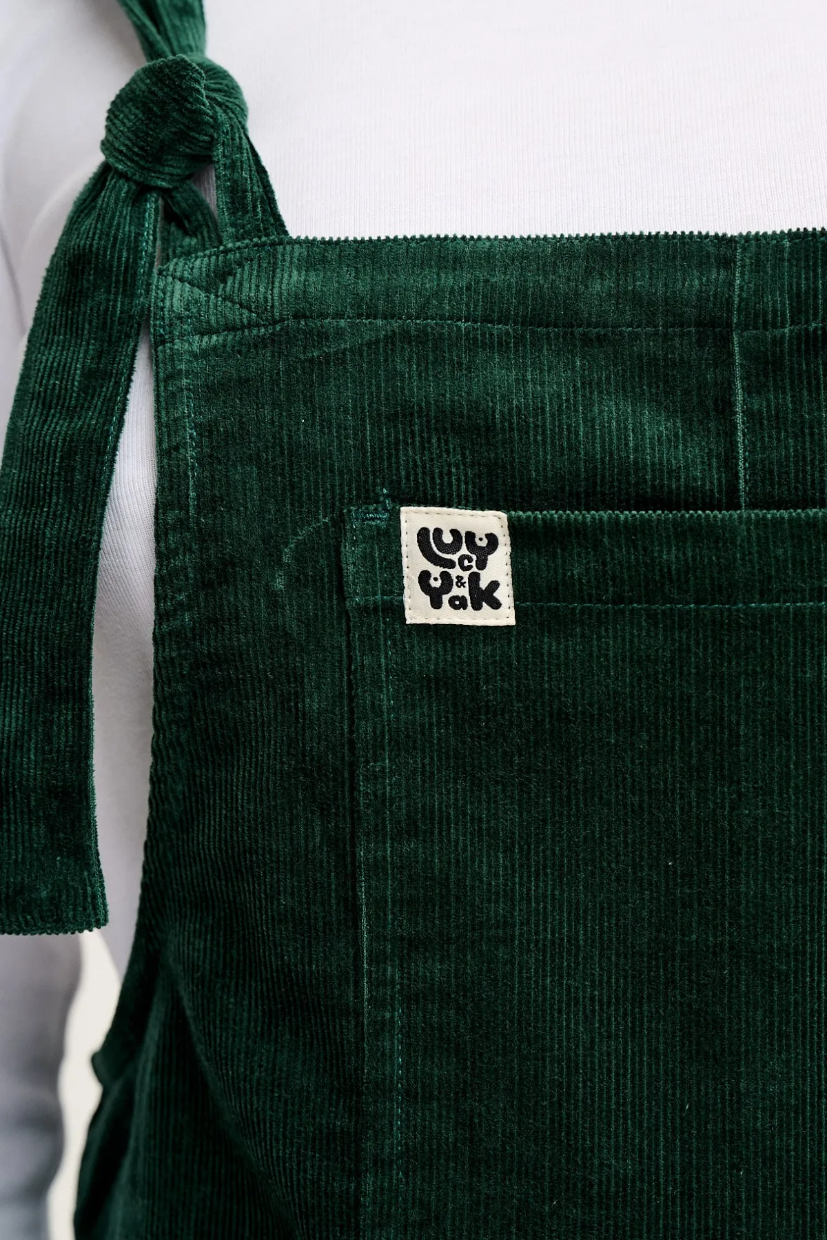 Lucy & Yak Original - Corduroy Dungarees in Posy Green