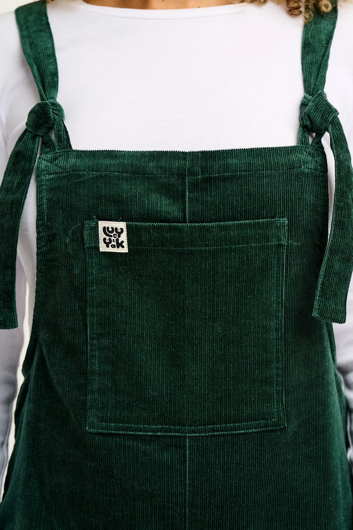 Lucy & Yak Original - Corduroy Dungarees in Posy Green