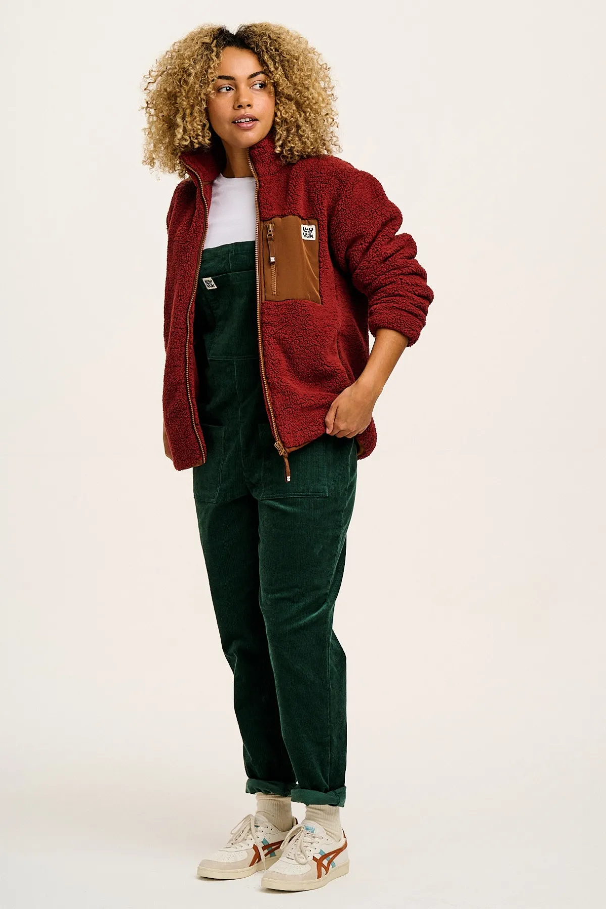 Lucy & Yak Original - Corduroy Dungarees in Posy Green