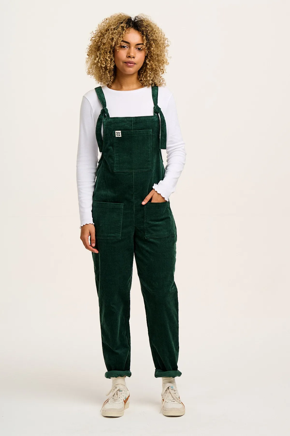 Lucy & Yak Original - Corduroy Dungarees in Posy Green