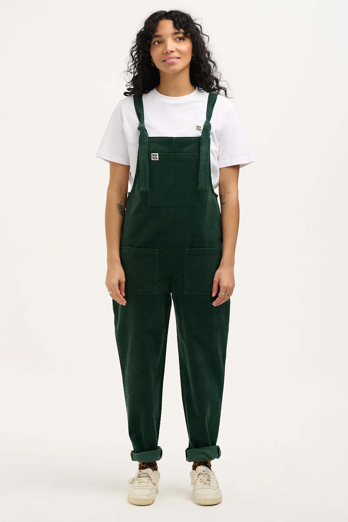 Lucy & Yak Original - Corduroy Dungarees in Posy Green