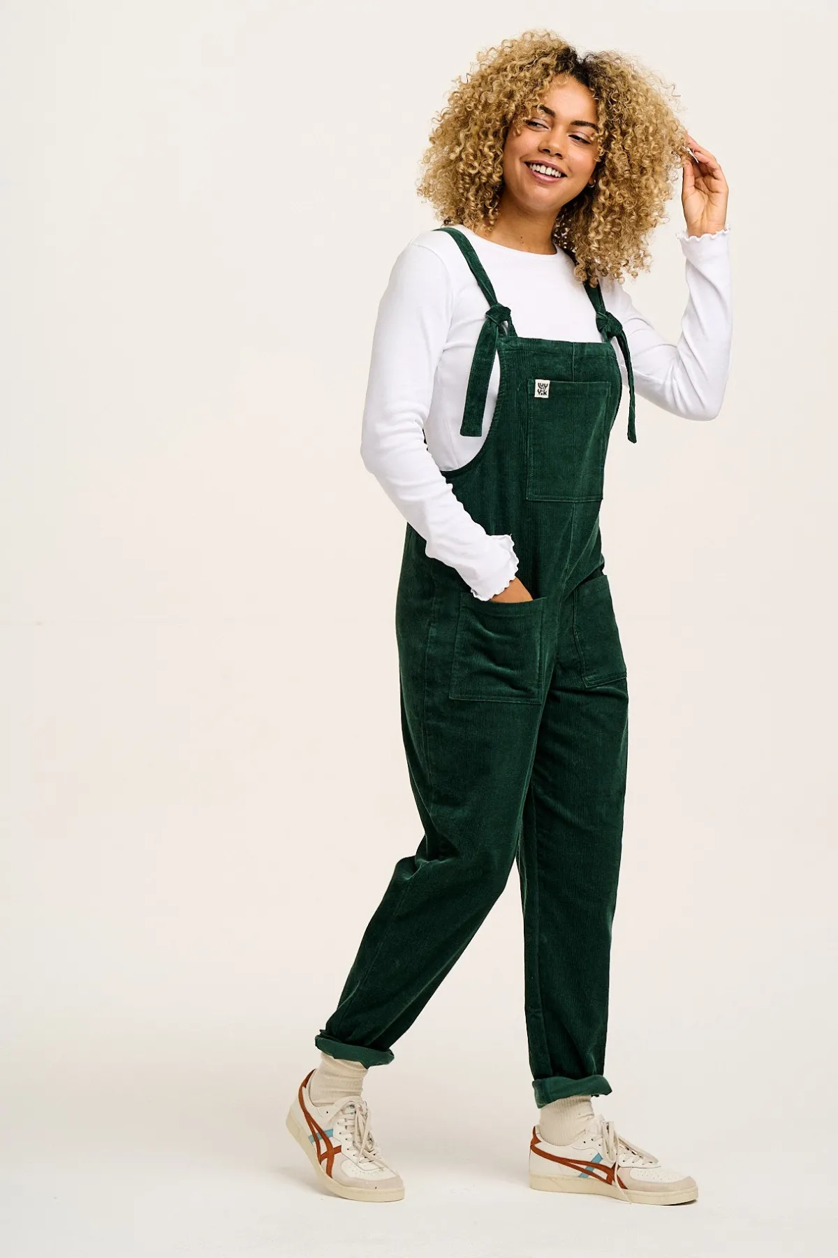 Lucy & Yak Original - Corduroy Dungarees in Posy Green