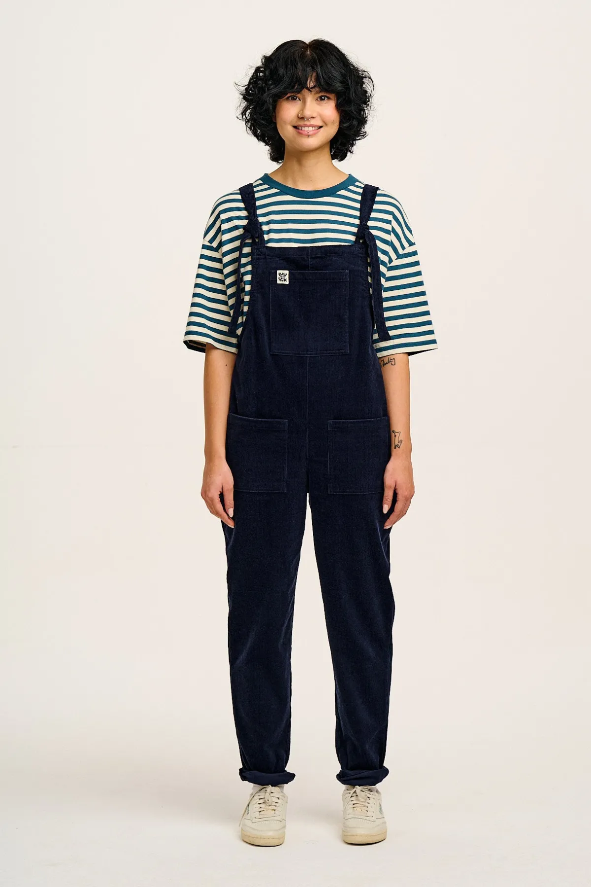 Lucy & Yak Original - Corduroy Dungarees in Sailor Blue