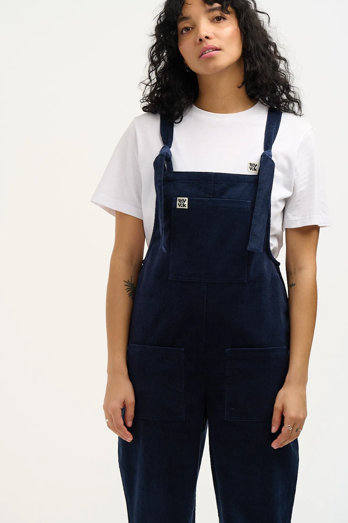 Lucy & Yak Original - Corduroy Dungarees in Sailor Blue