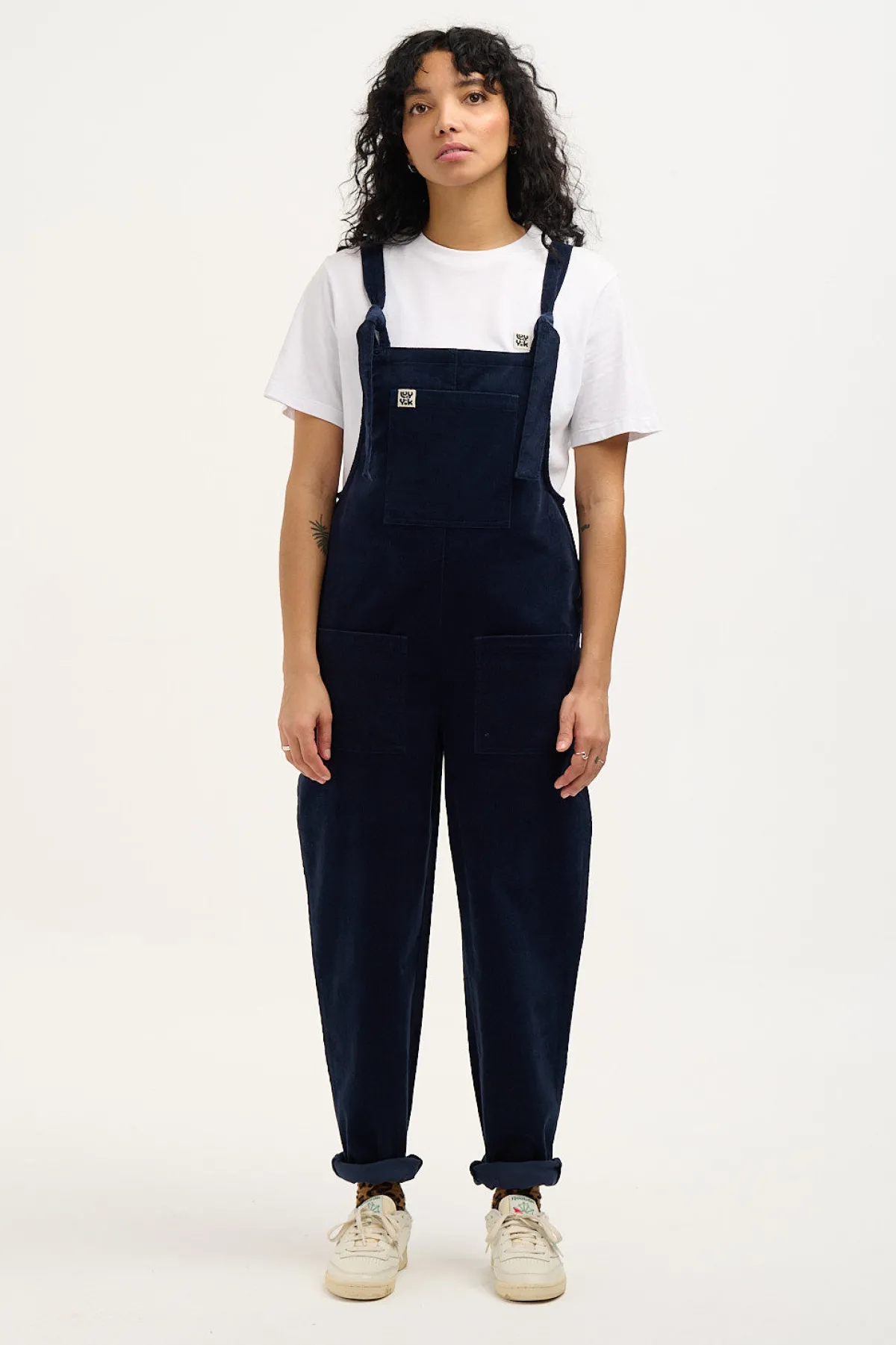 Lucy & Yak Original - Corduroy Dungarees in Sailor Blue