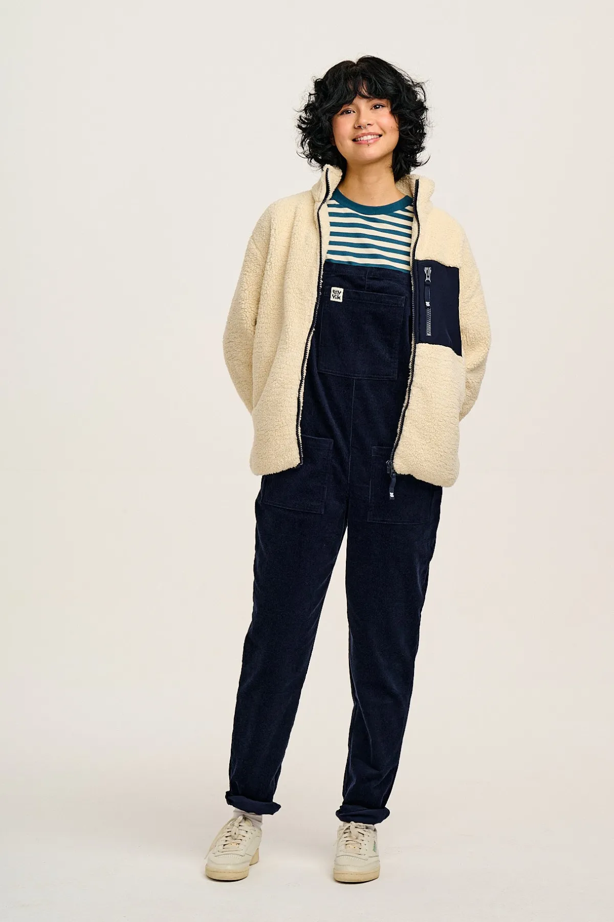 Lucy & Yak Original - Corduroy Dungarees in Sailor Blue