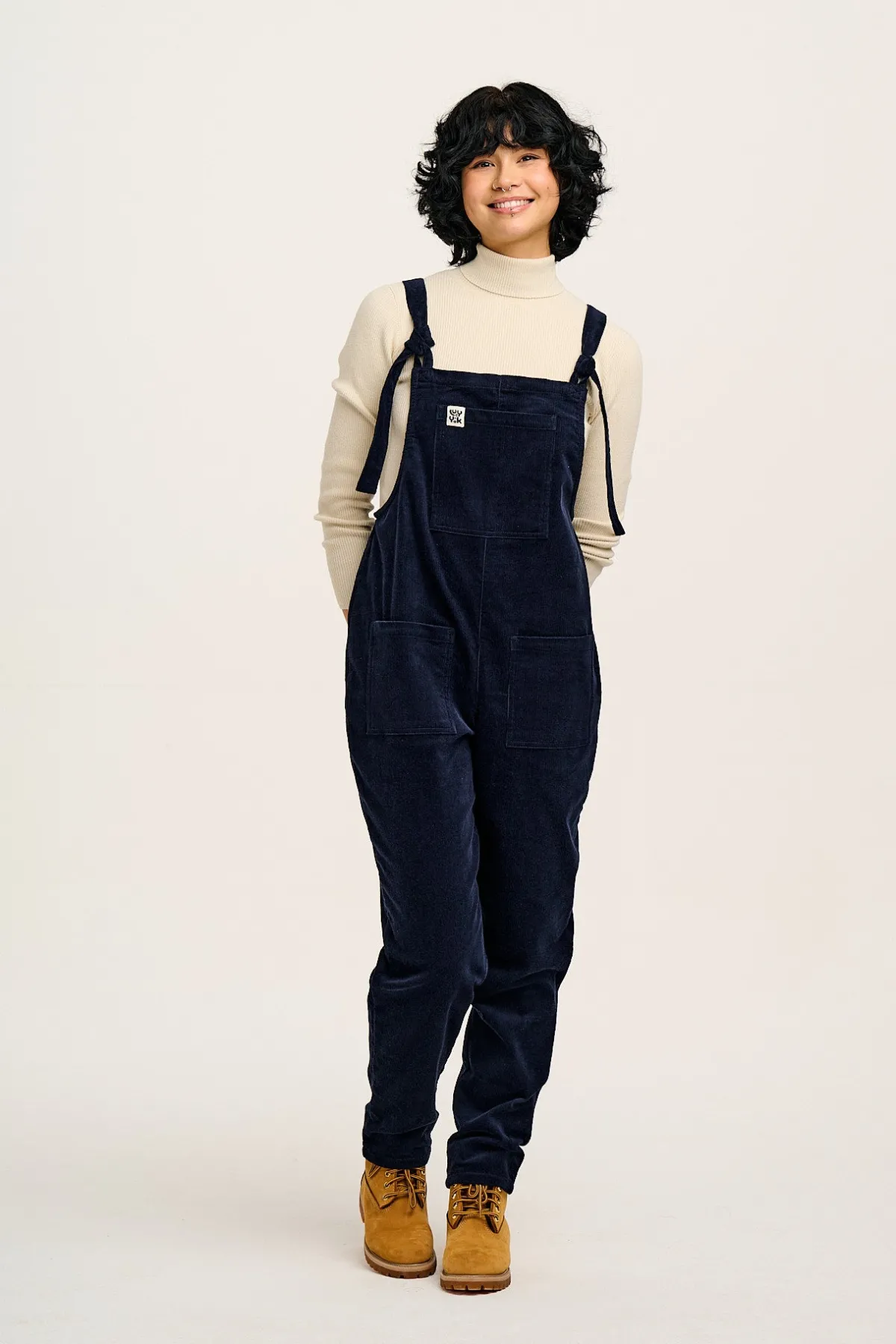 Lucy & Yak Original - Corduroy Dungarees in Sailor Blue