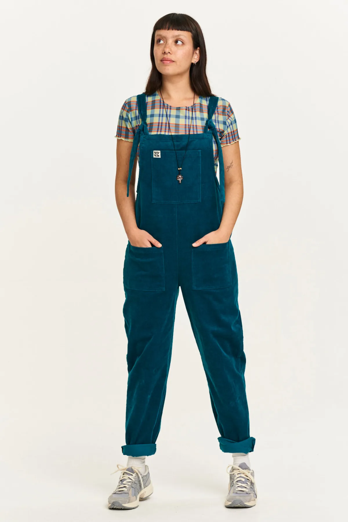 Lucy & Yak Original - Corduroy Dungarees in Teal