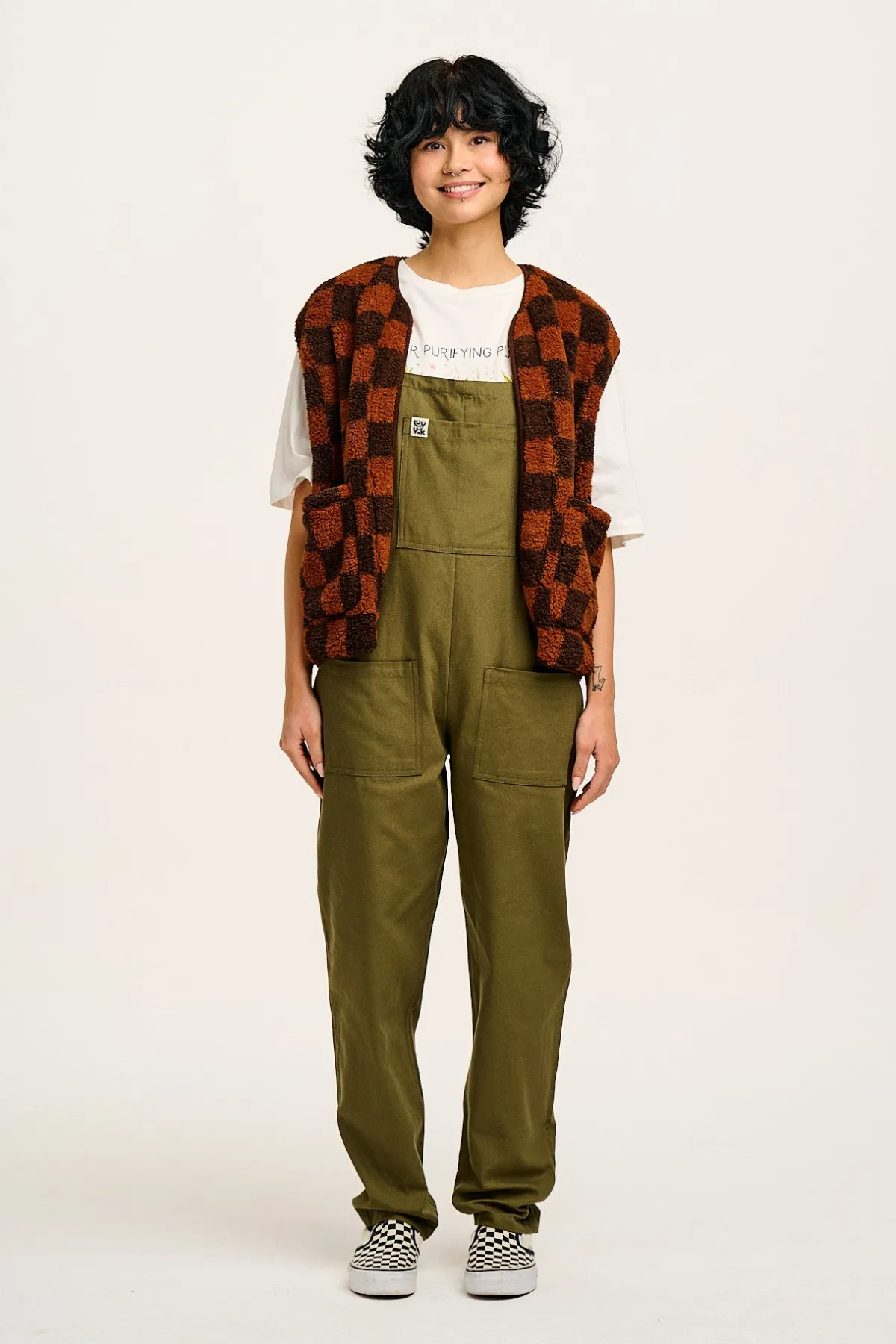 Lucy & Yak Original - Cotton Dungarees in Dark Olive