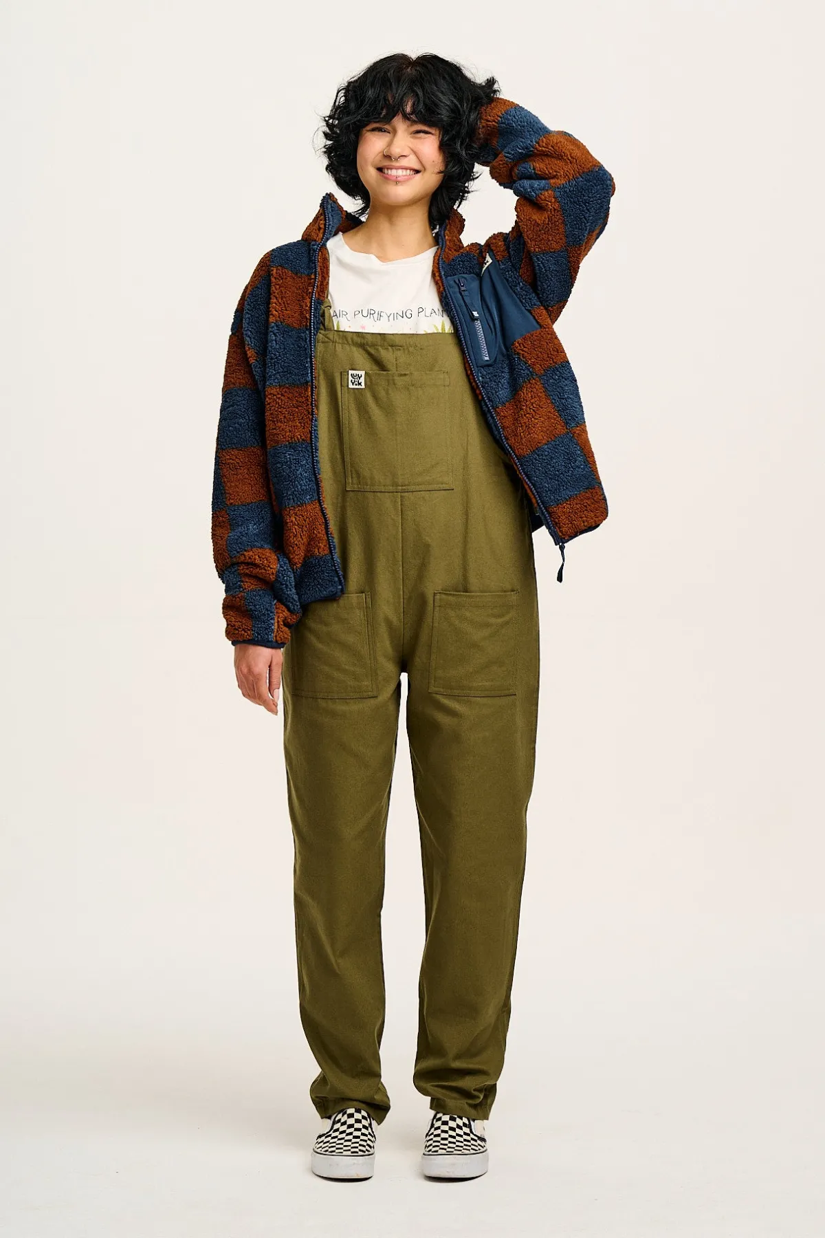 Lucy & Yak Original - Cotton Dungarees in Dark Olive