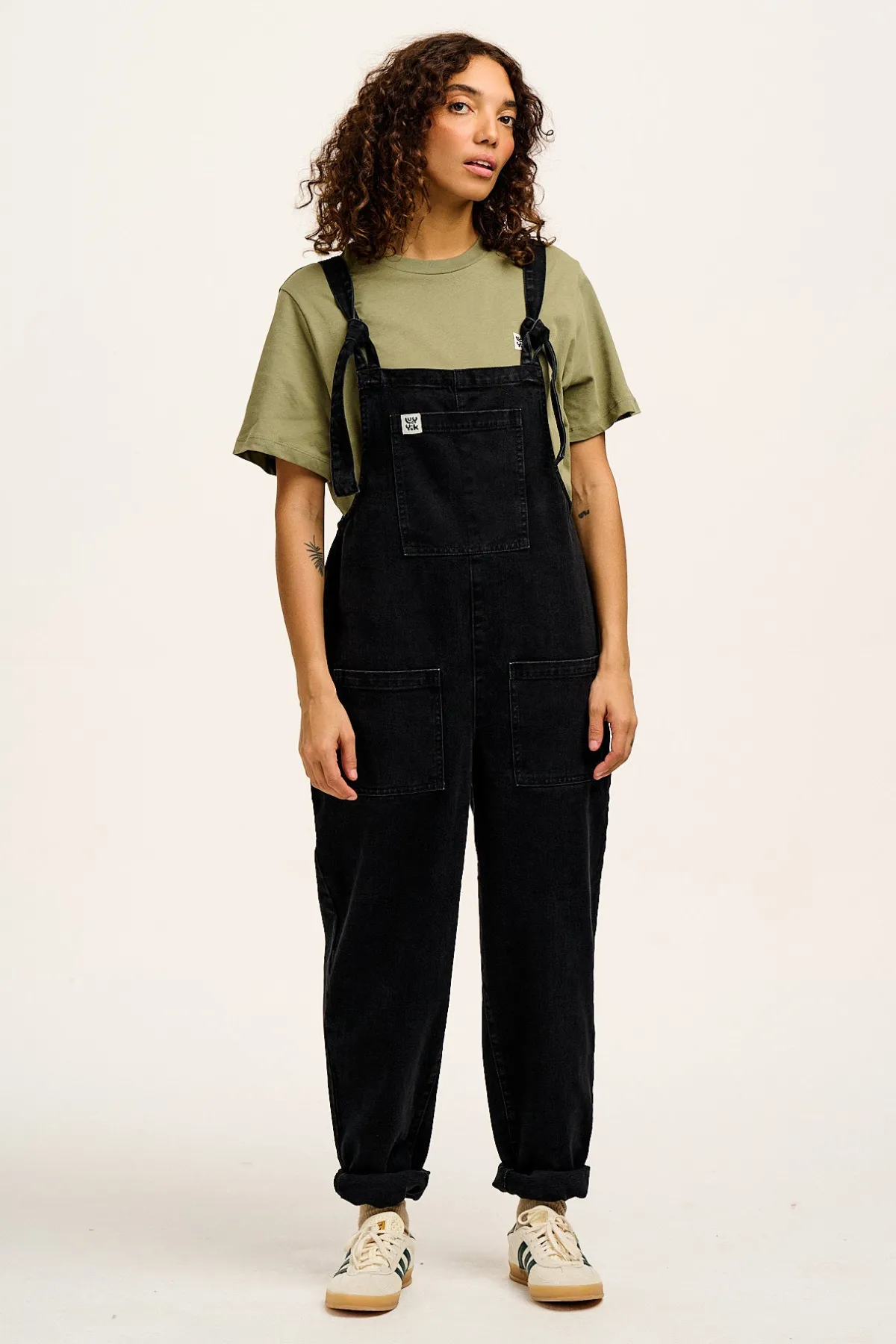 Lucy & Yak Original - Denim Dungarees in Washed Black