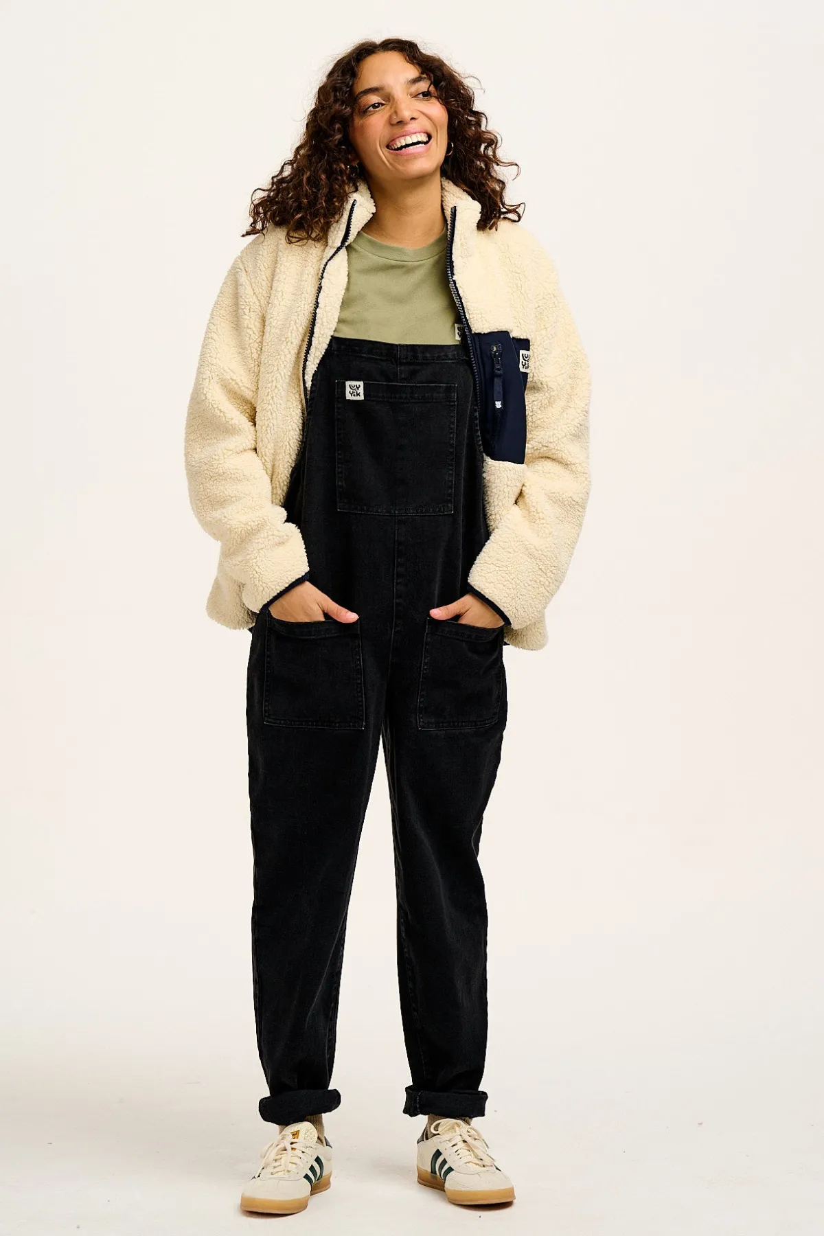 Lucy & Yak Original - Denim Dungarees in Washed Black