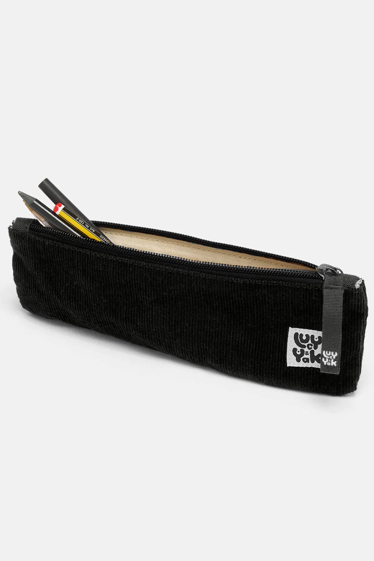 Lucy & Yak Pierra - Pencil Case Corduroy Pouch in Black