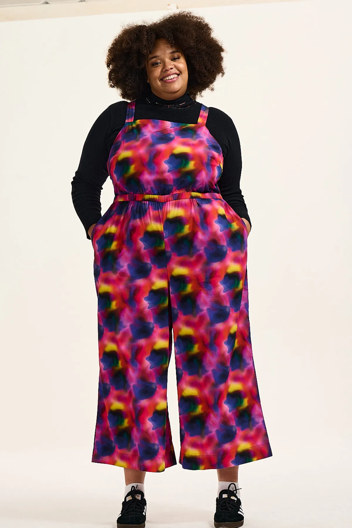 Lucy & Yak Presley - Cotton Jumpsuit in Digital Blur Print