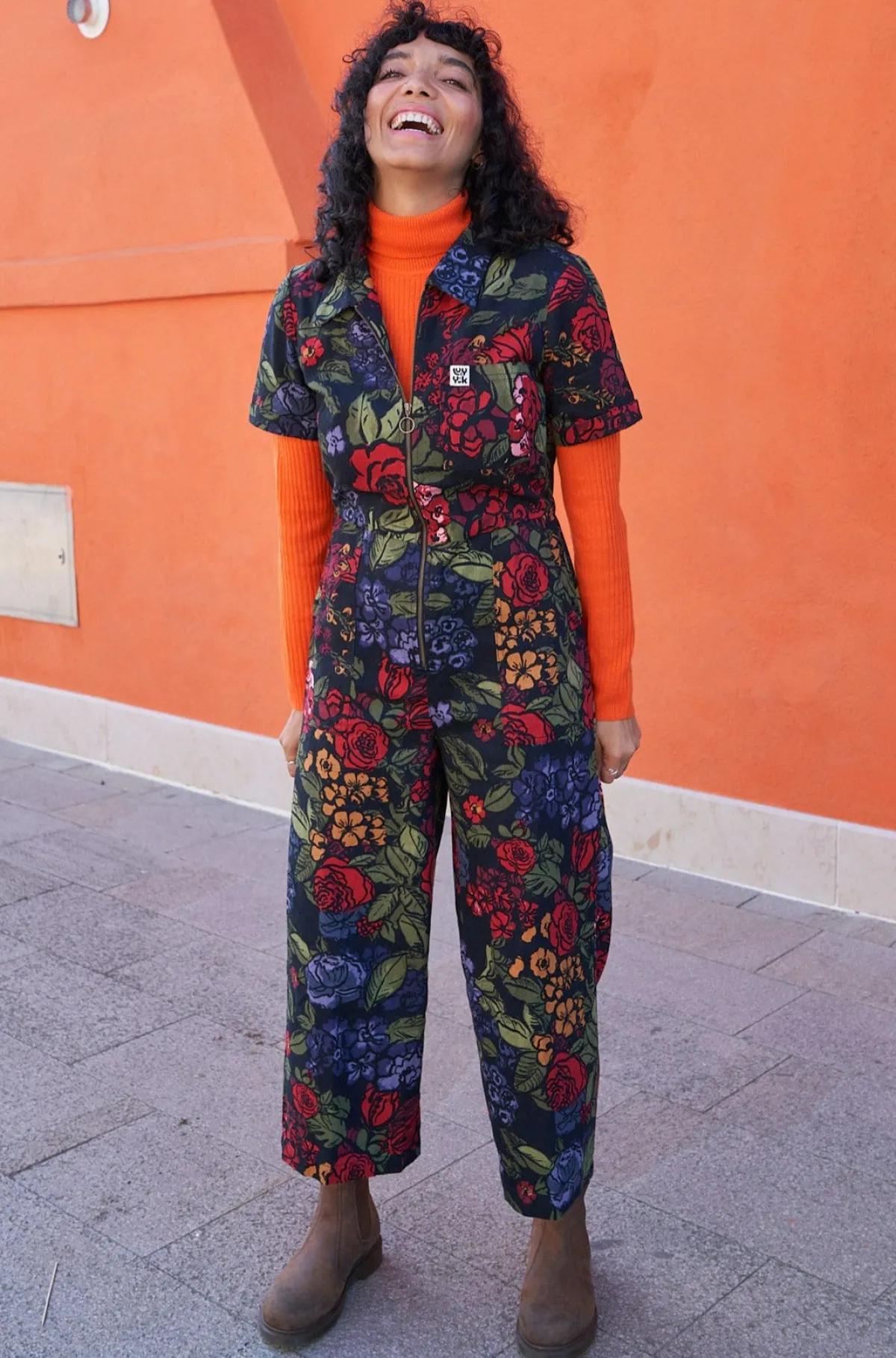 Lucy & Yak Ragan - Cotton Jumpsuit in Maria Print