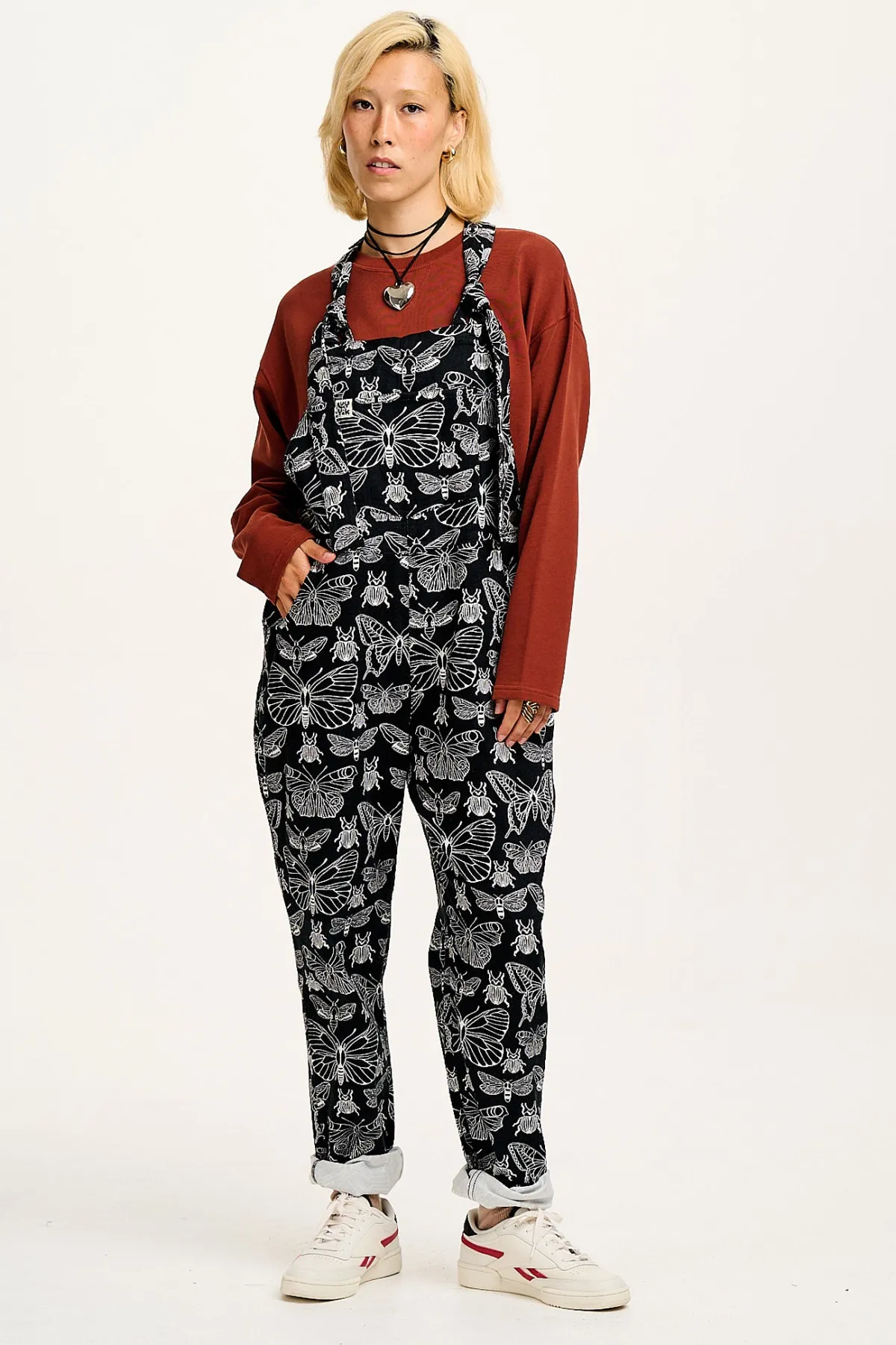 Lucy & Yak Reuben - Twill Dungarees in Papilio Print