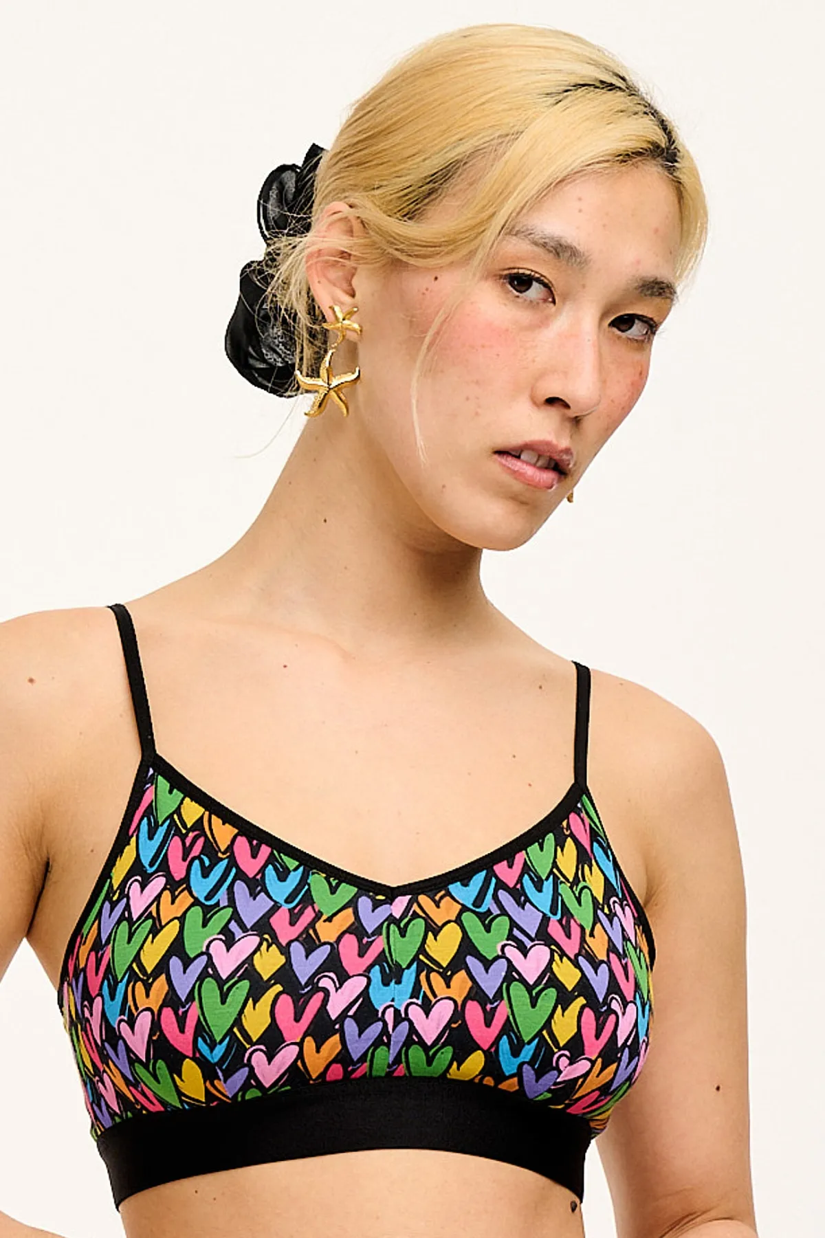 Lucy & Yak Ruby - Crop Top Cotton & Bamboo Bralette in Summer Lovin' Print