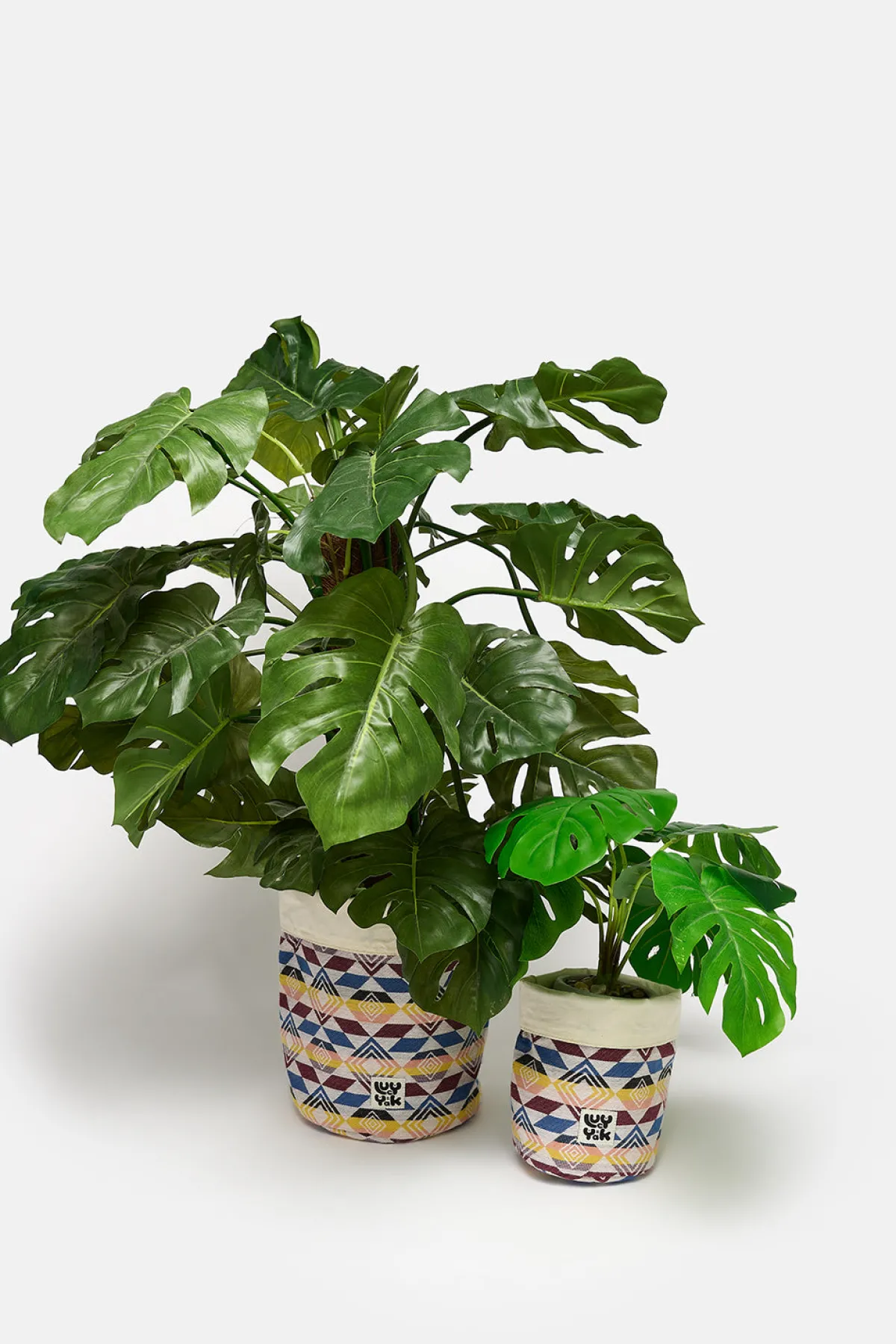 Lucy & Yak Runa - Plant Pot Cover in Diamond Jacquard Print (2 Pack)