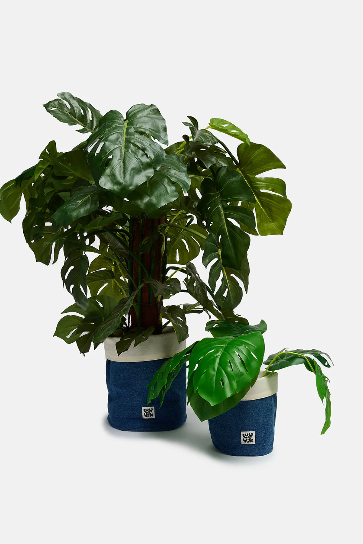 Lucy & Yak Runa - Plant Pot Covers in Mid Wash Print (2 Pack)