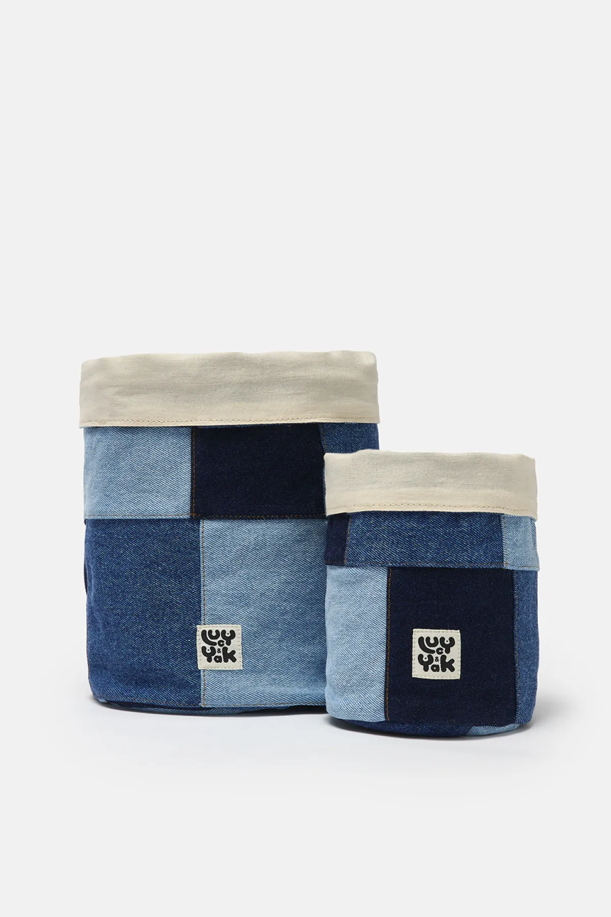 Lucy & Yak Runa - Plant Pot Covers in Paige Patchwork Print (2 Pack)