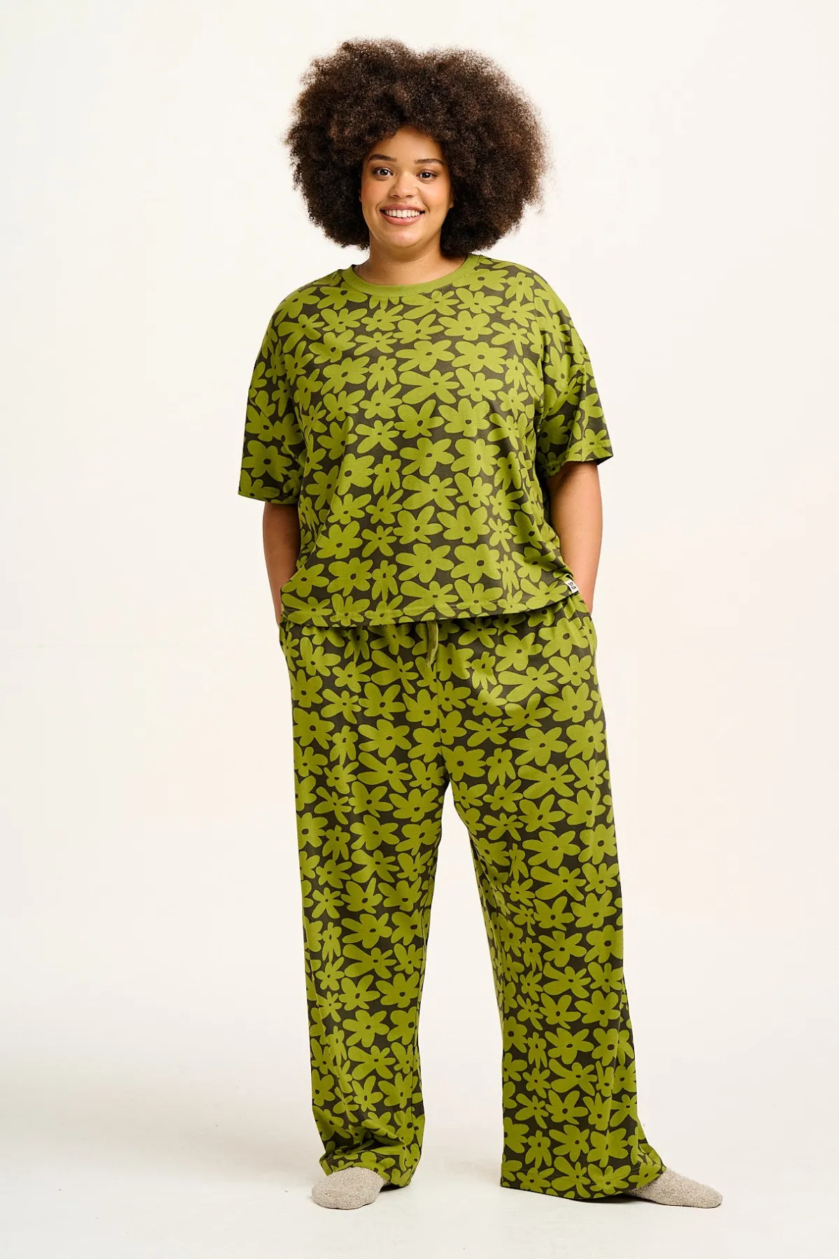 Lucy & Yak Sabrina - Soft Pyjamas in Bubble Floral Print